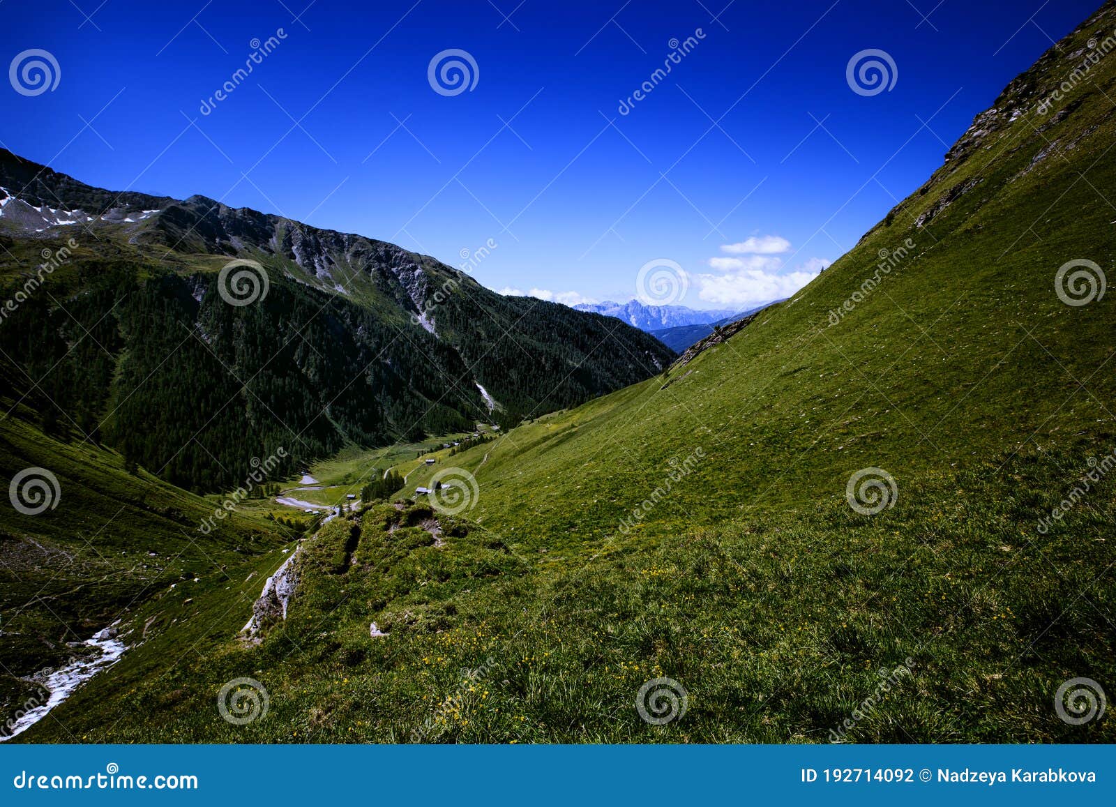 hiking in austria with amazing view. beautiful mountings.