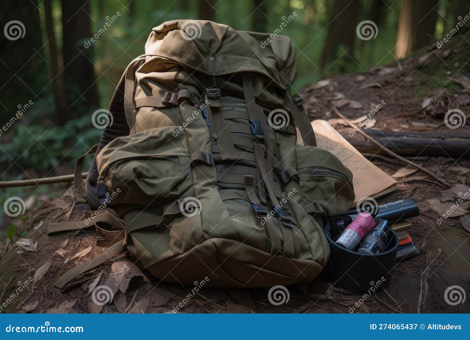 Hiking Backpack, Filled with Essential Supplies, Ready for the Journey