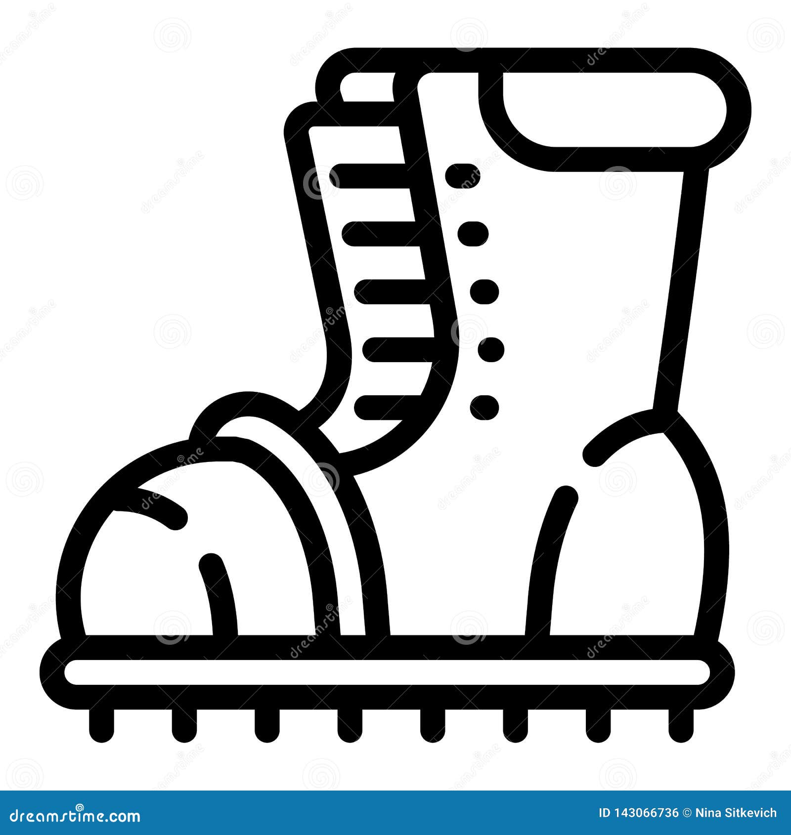 Hiking Boot Icon, Outline Style Stock Vector - Illustration of fashion ...