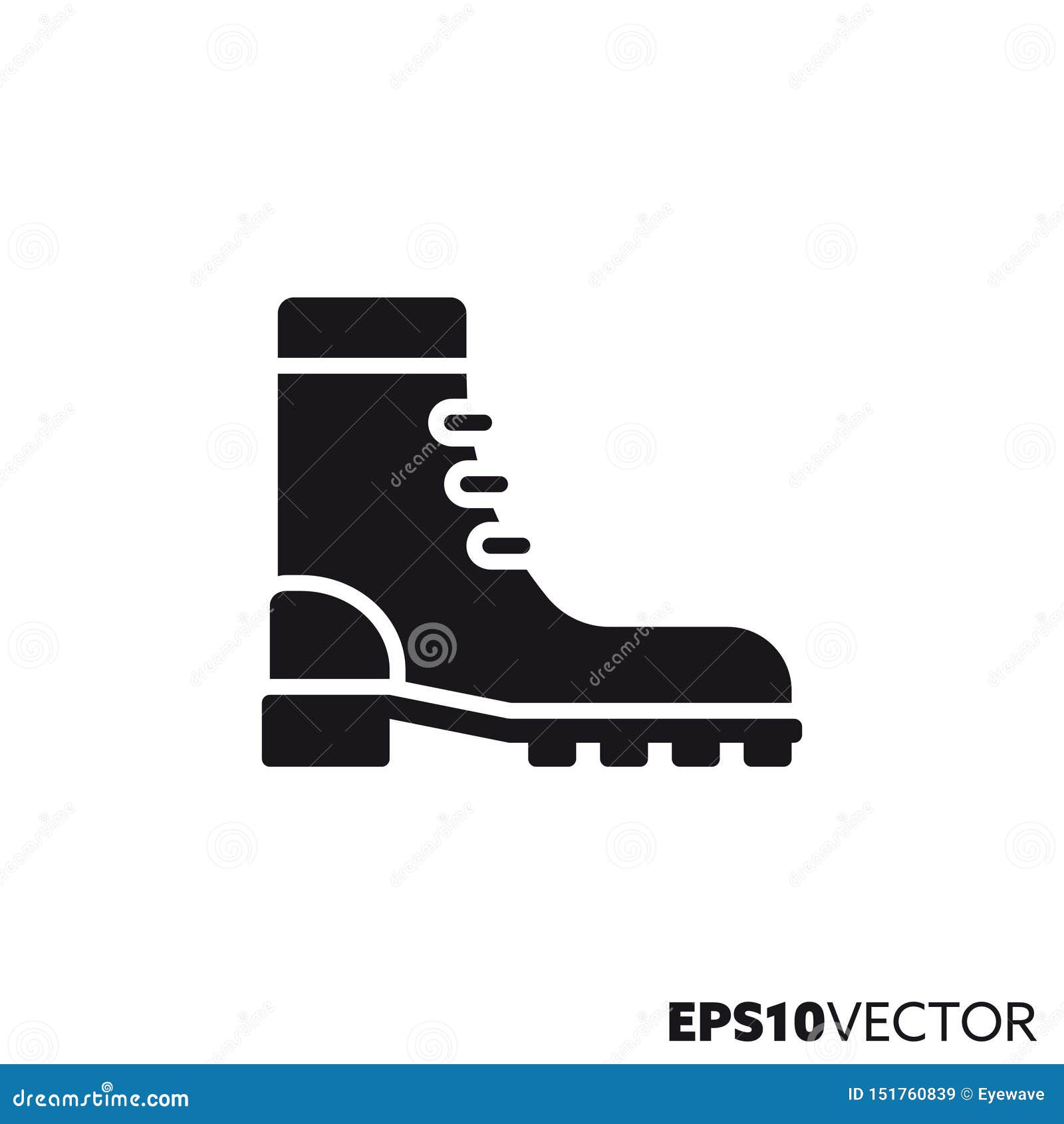 Hiking Boot Vector Glyph Icon Stock Vector - Illustration of glyph ...