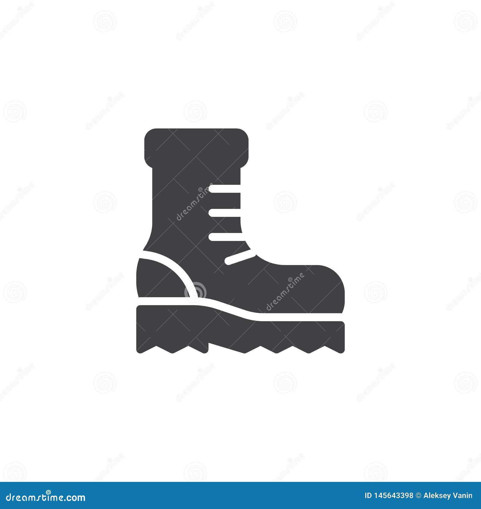 Hiking boot vector icon stock vector. Illustration of symbol - 145643398