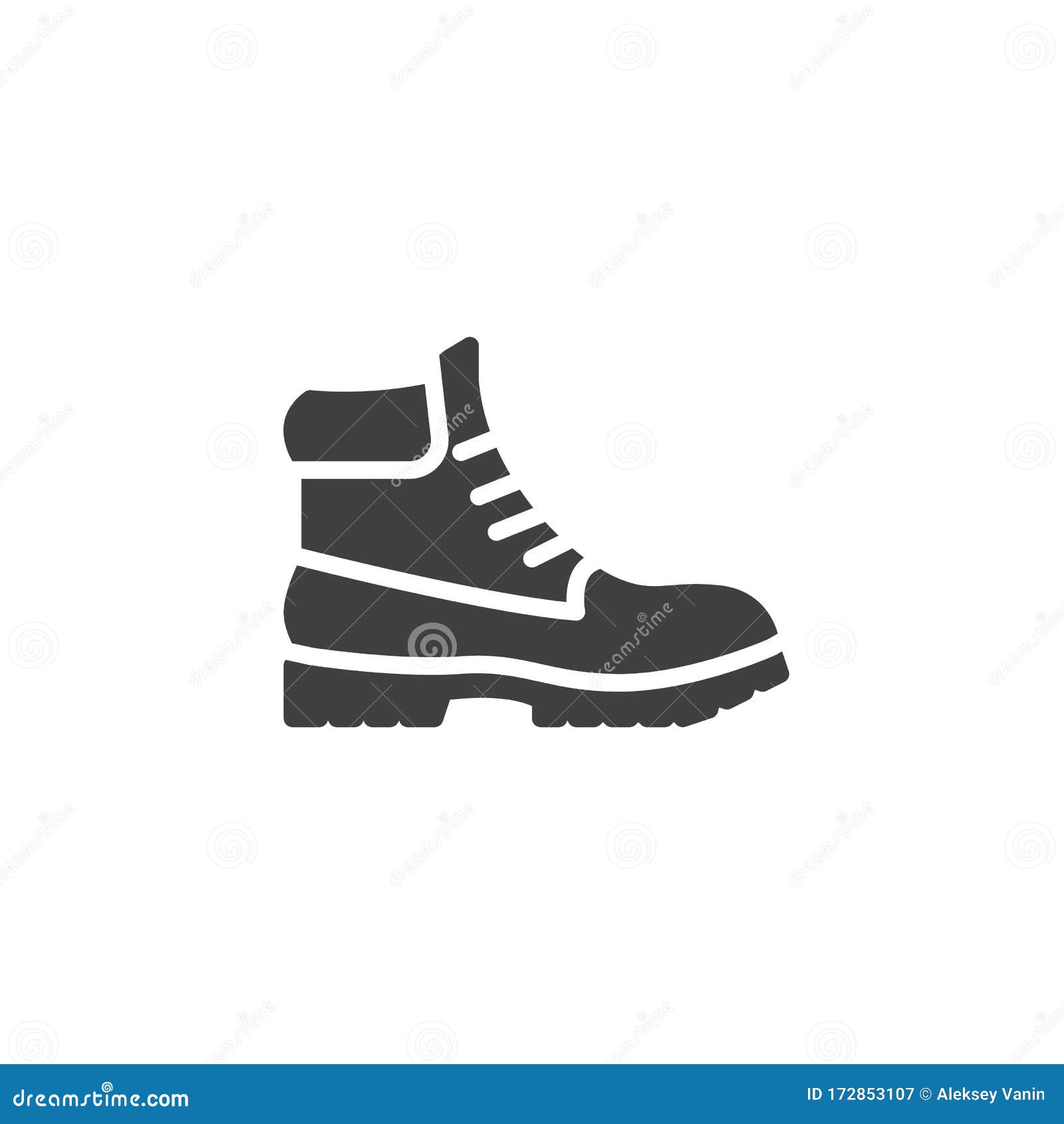 Hiking boot vector icon stock vector. Illustration of shoe - 172853107