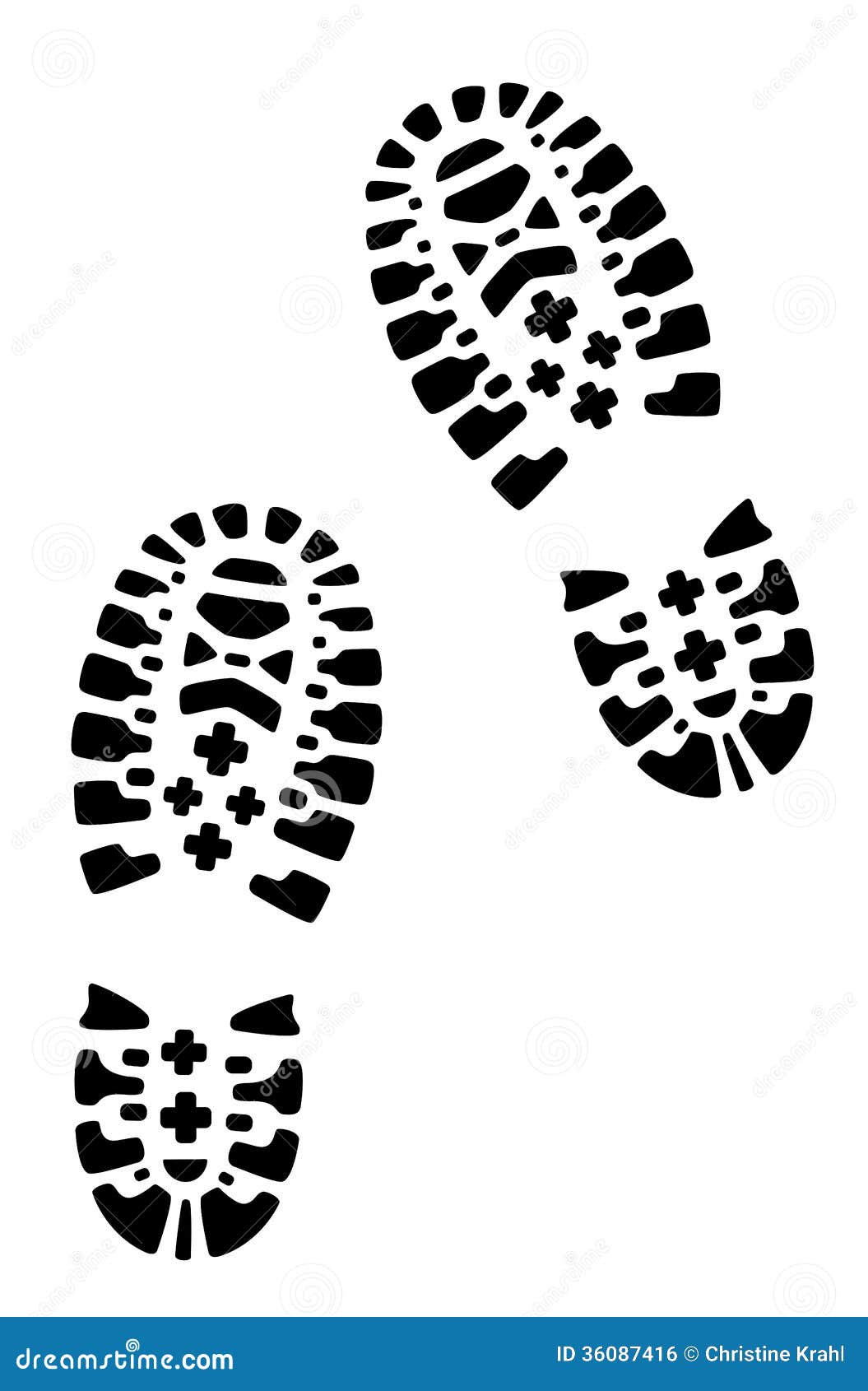 Hiking Boots, Footprints Royalty Free Stock Image - Image: 36087416