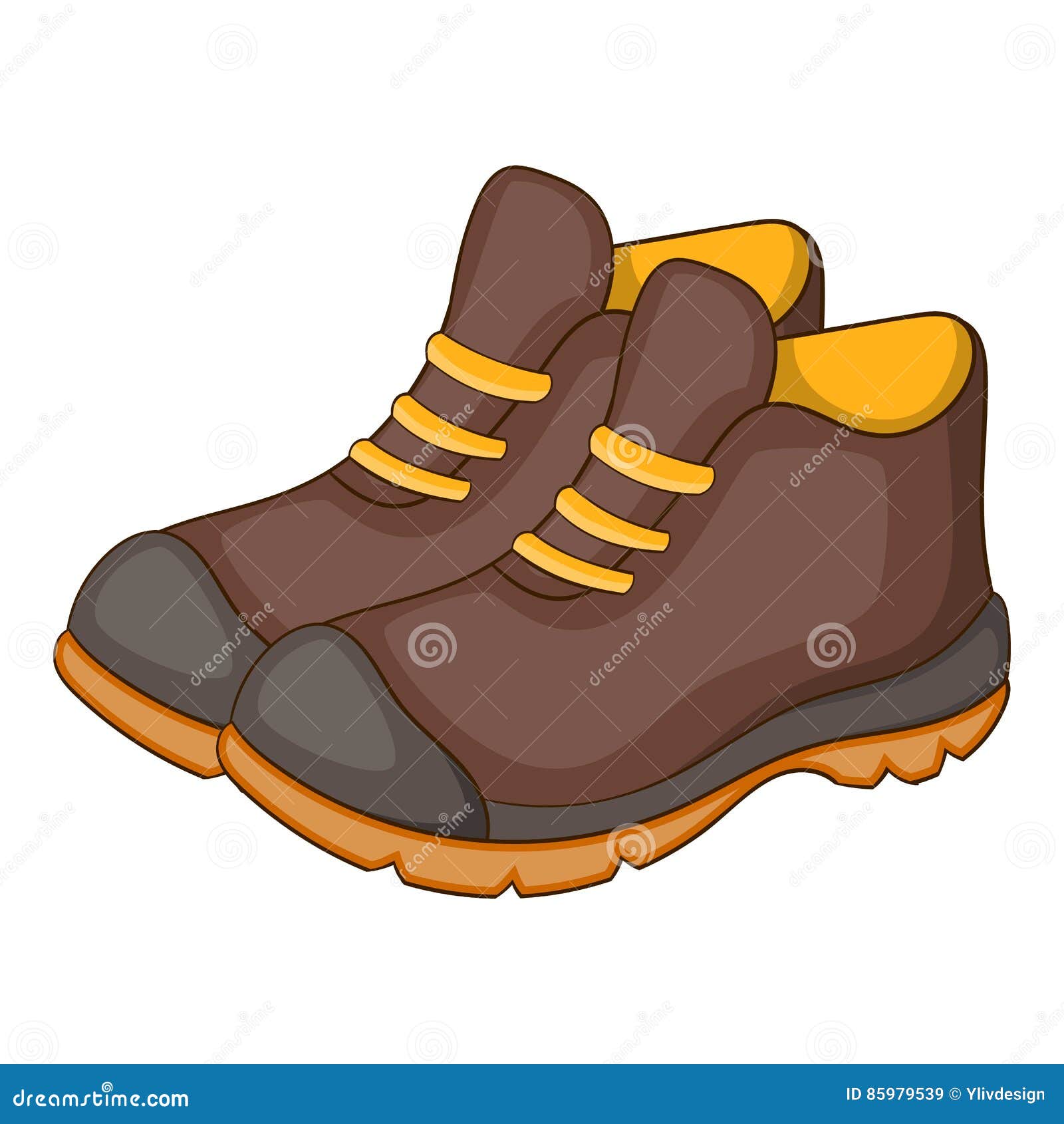 Hiking Boots Icon, Cartoon Style Stock Vector - Illustration of bowler ...