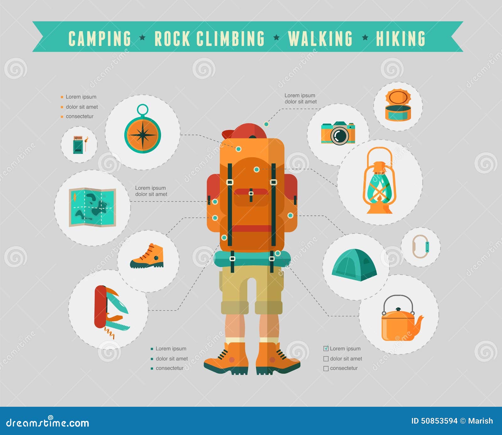 mountain walking equipment