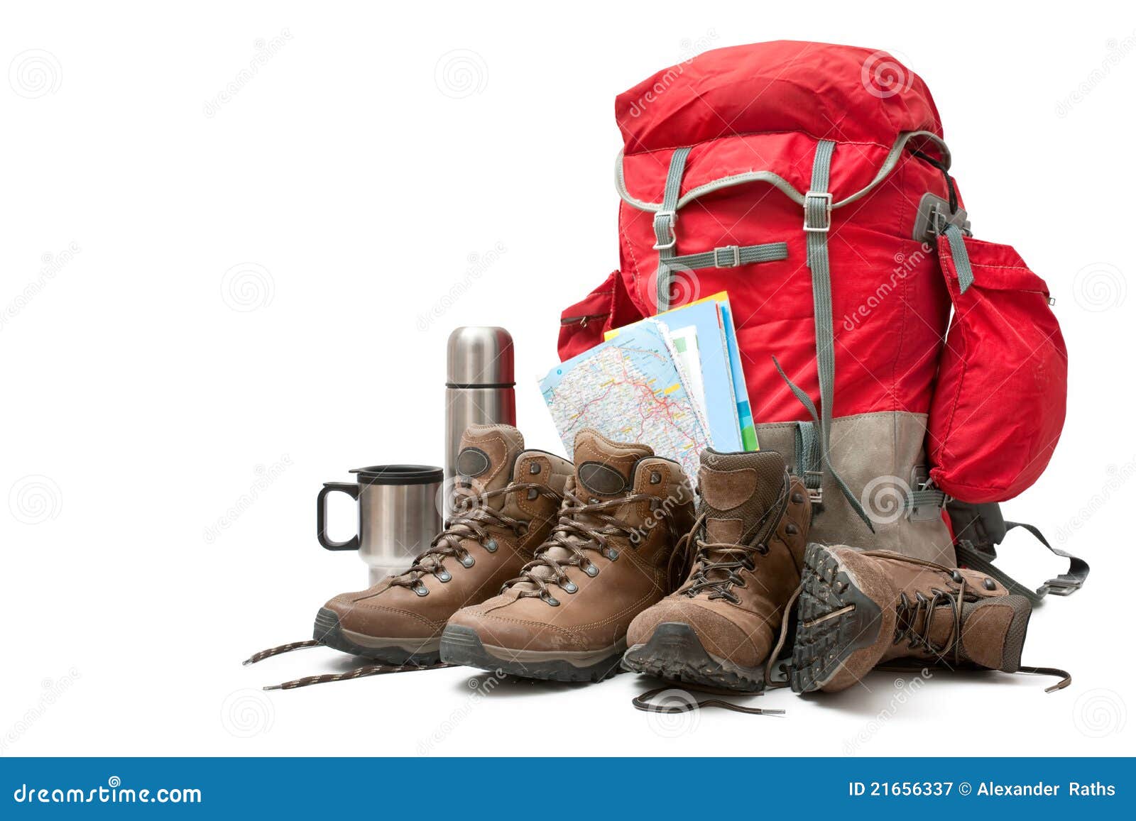 Hiking equipment stock image. Image of discovery, foot 21656337