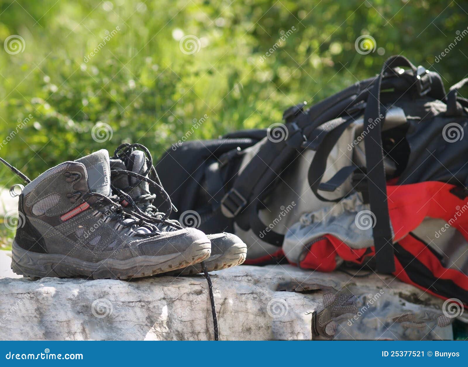 Hiking equipment stock image. Image of backpacker, color 25377521