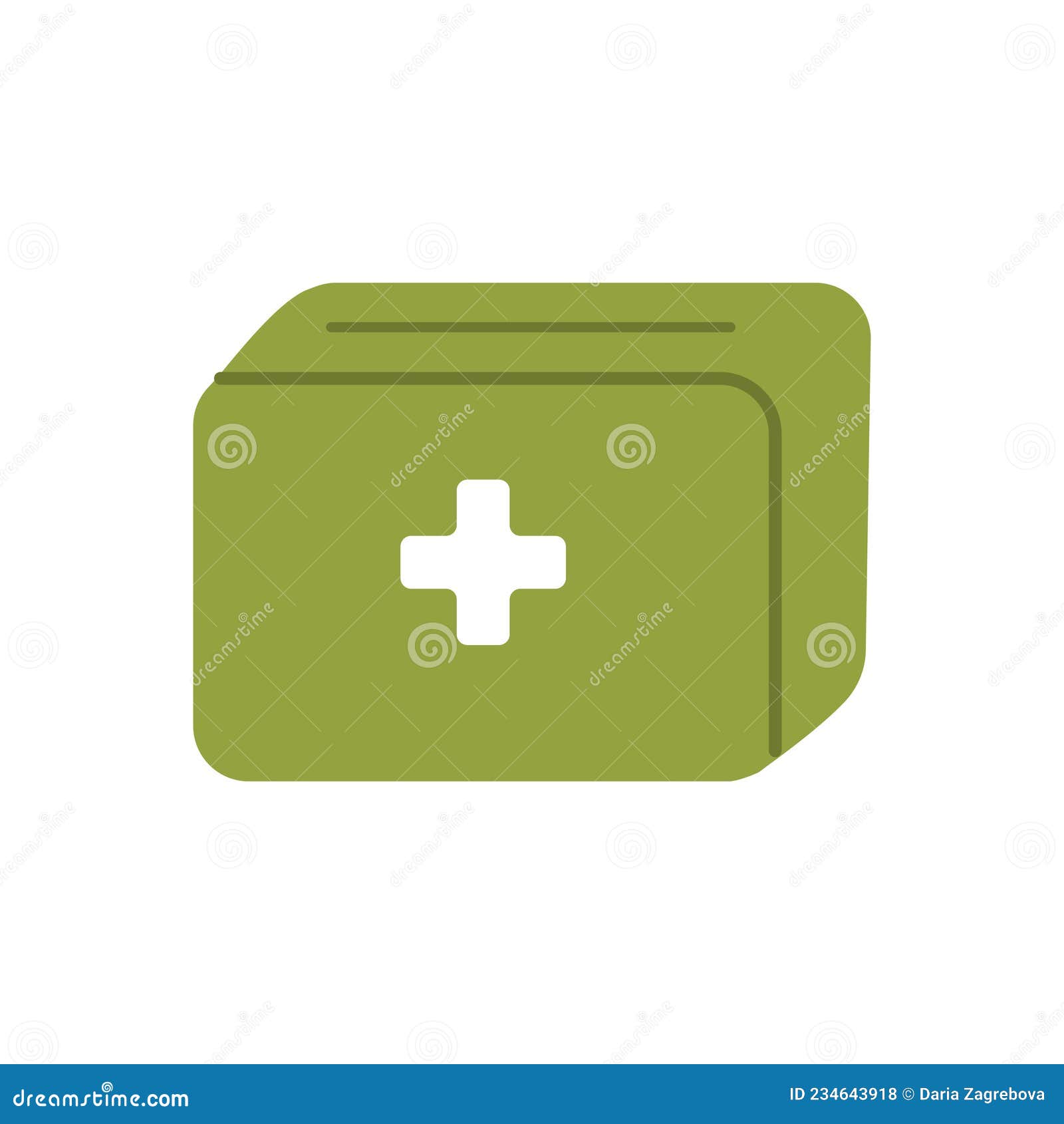 hiking first aid kit,   in flat style