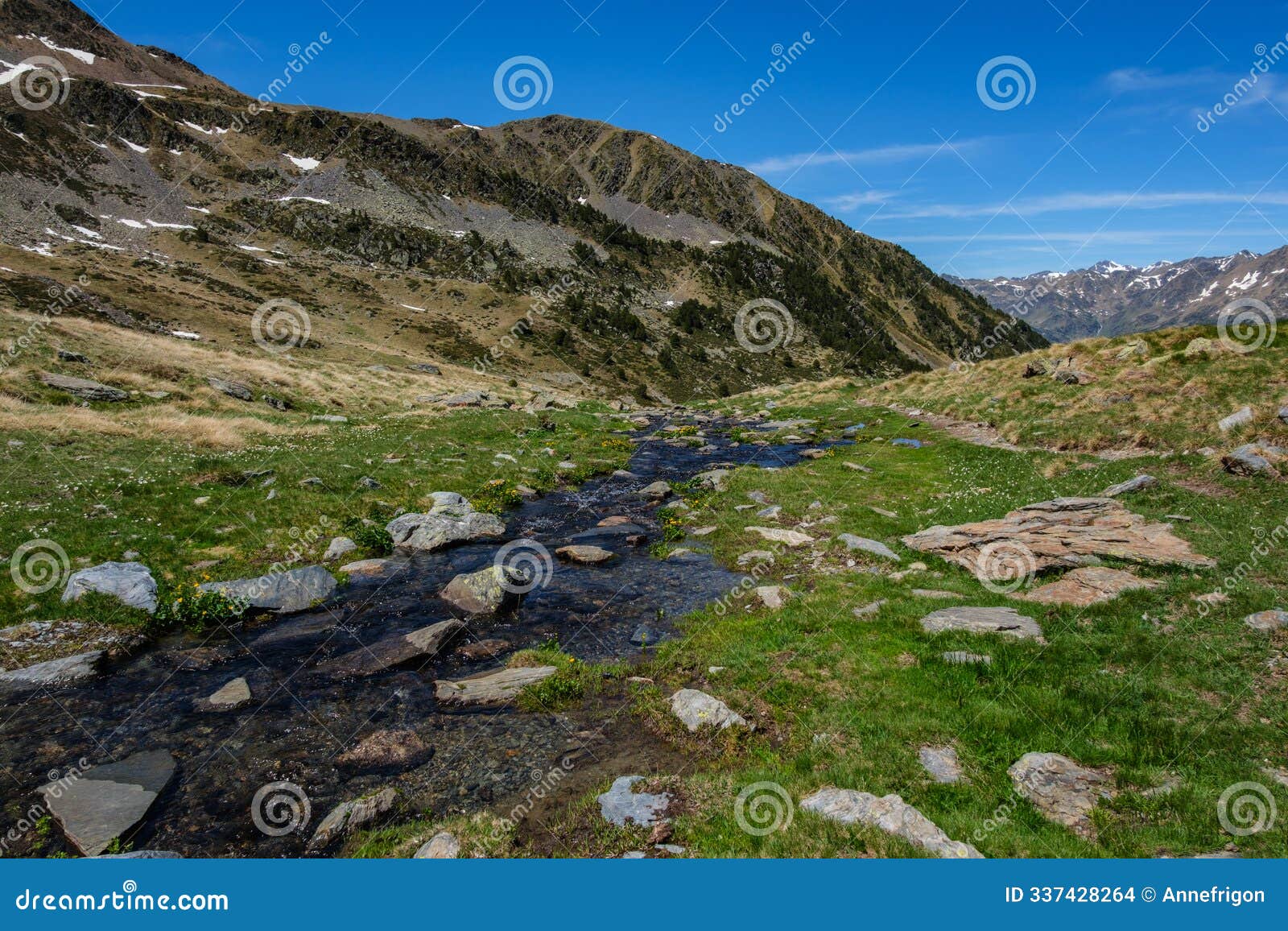 hiking high in the mountains near ordino. sorteny nature reserve