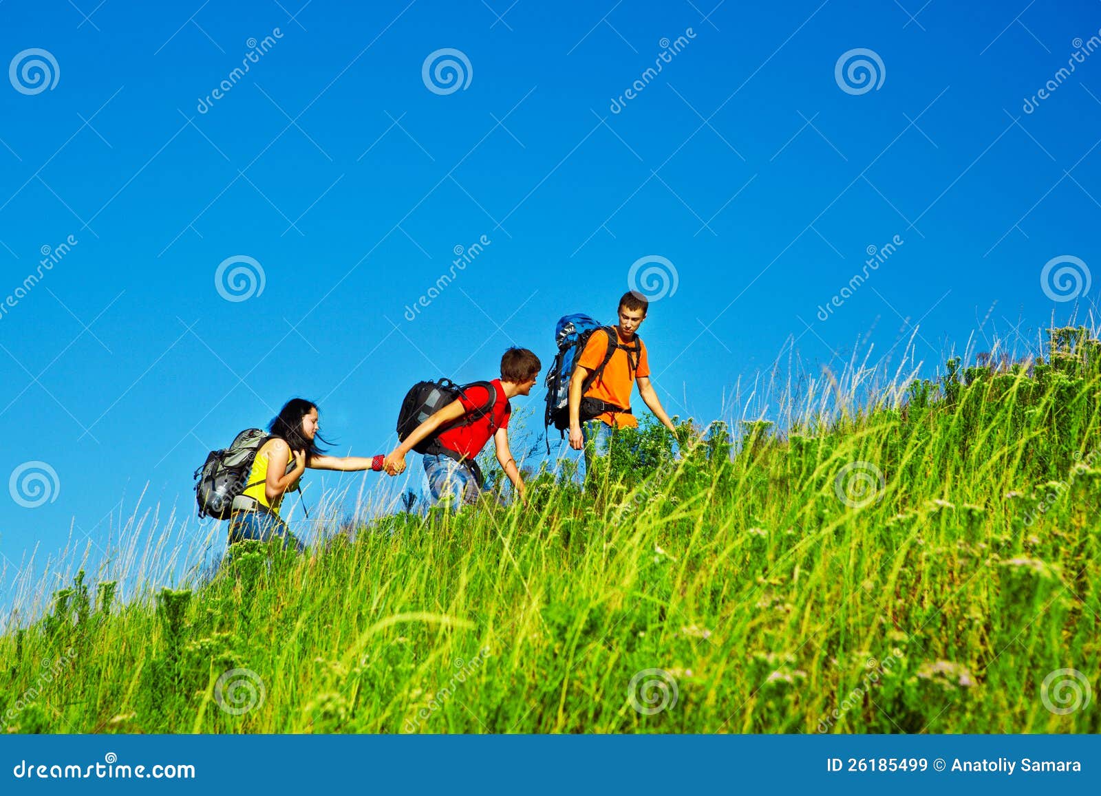 Hiking holidays stock image. Image of backpack, leisure - 26185499