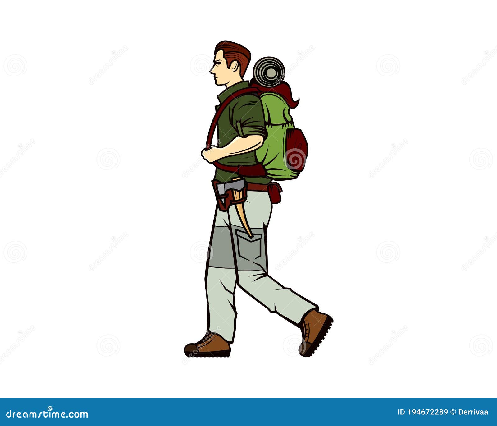hiking man and adventurer 