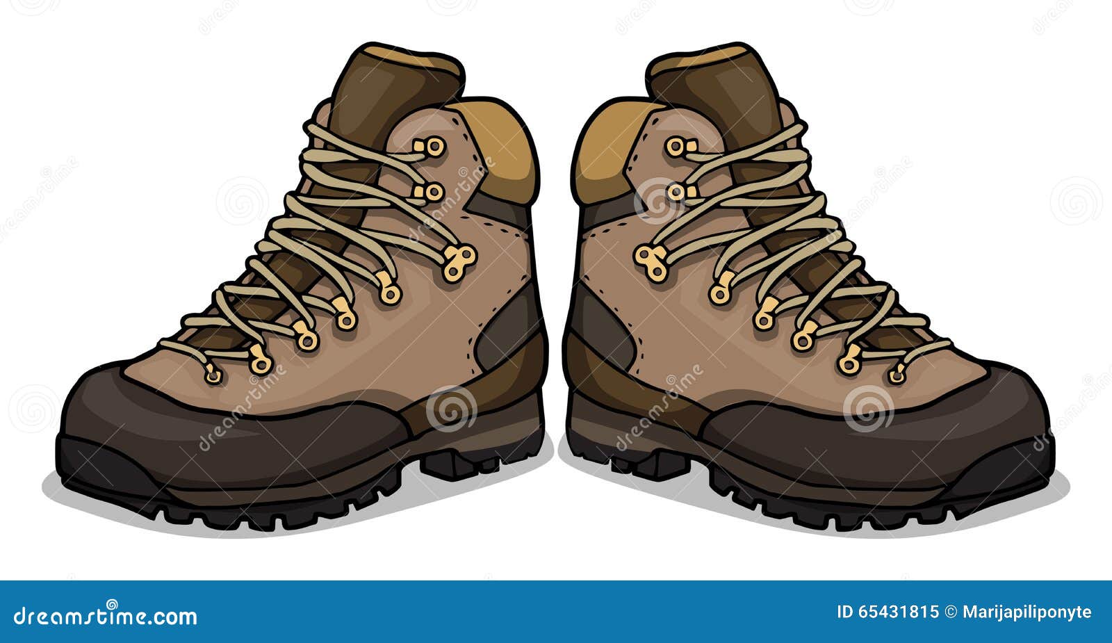 Hiking shoes stock vector. Illustration of clothing, cartoon 65431815