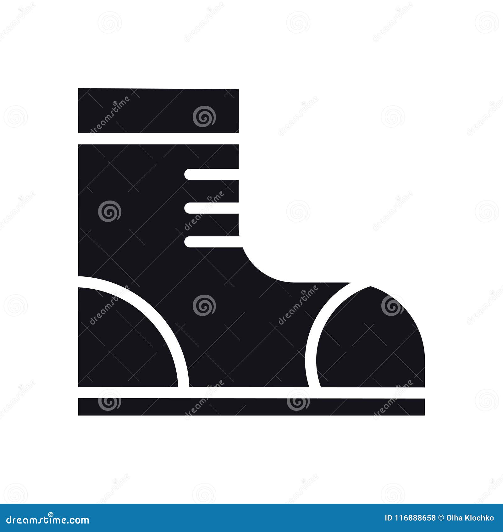 Hiking Shoes Icon. Trekking Boots Sign and Symbol. Stock Vector ...