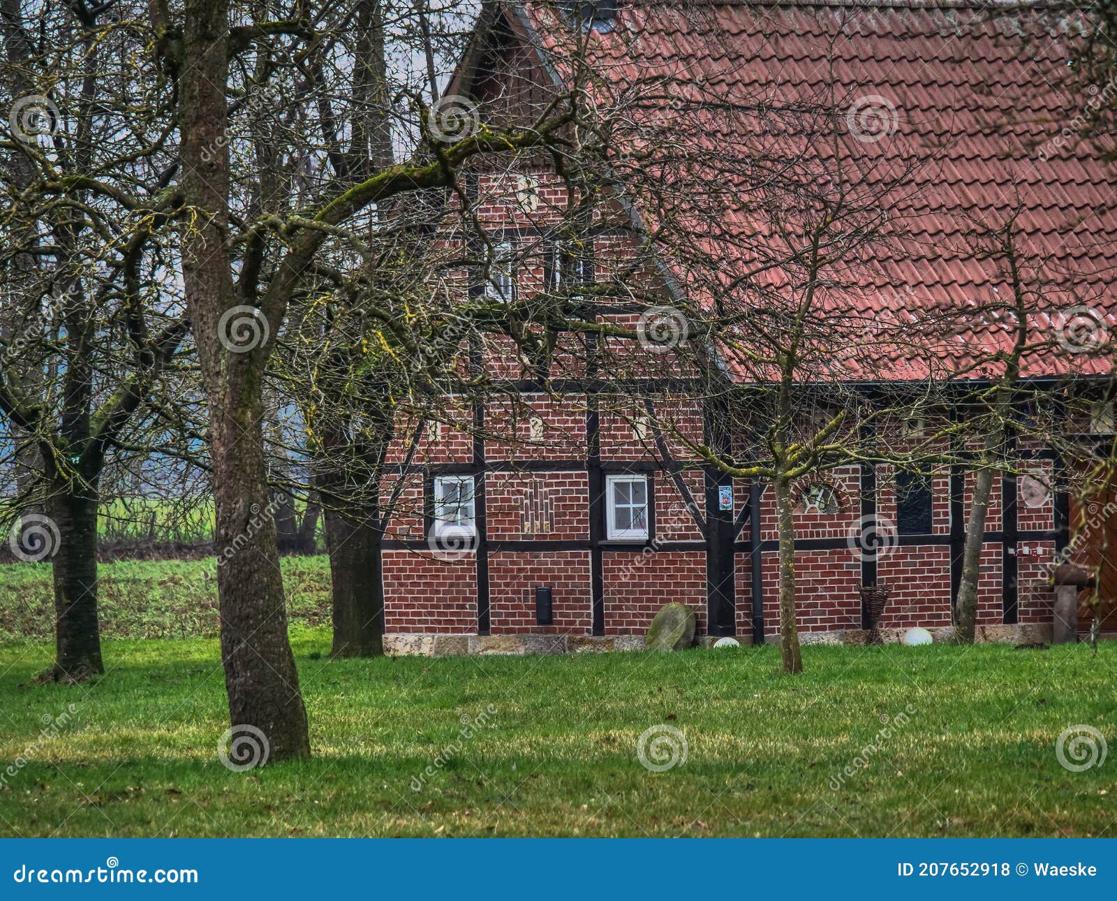 Small Village in the German Westphalia Stock Photo Image of train