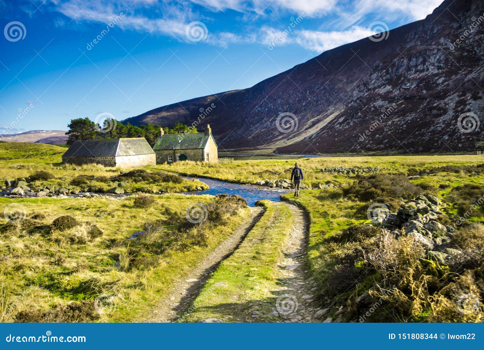 Hiking Trail In Cairngorms National Park Scotland Uk Stock Photo