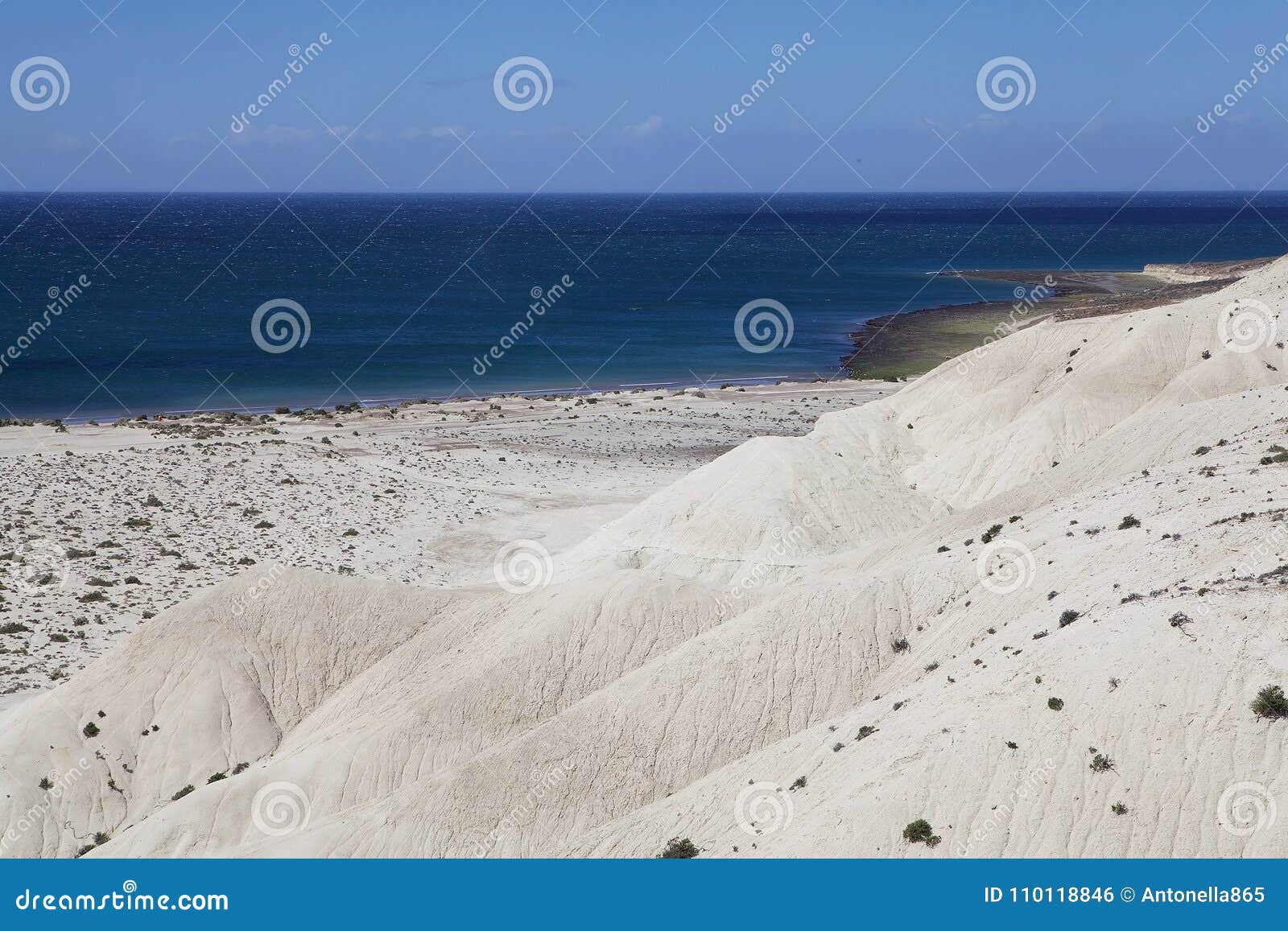 hill after punta loma near puerto madryn, a city in chubut province, patagonia, argentina