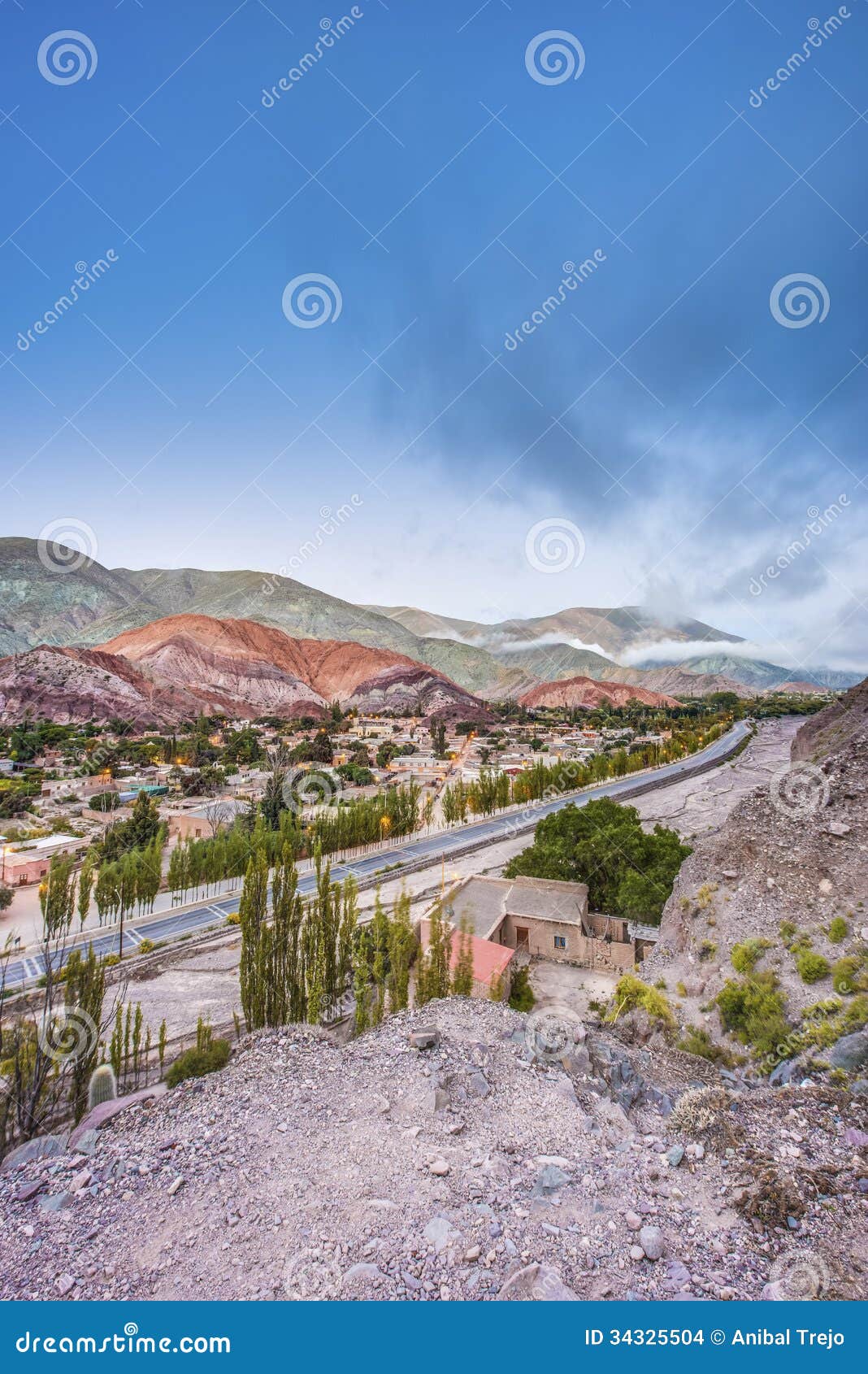 hill of seven colors in jujuy, argentina.