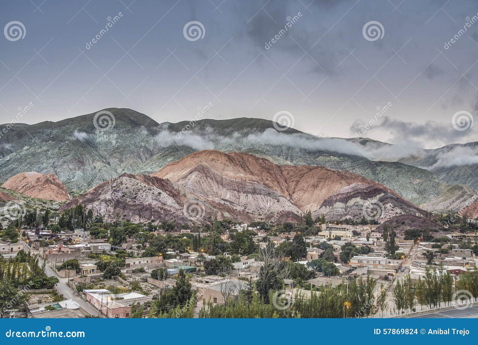 hill of seven colors in jujuy, argentina.