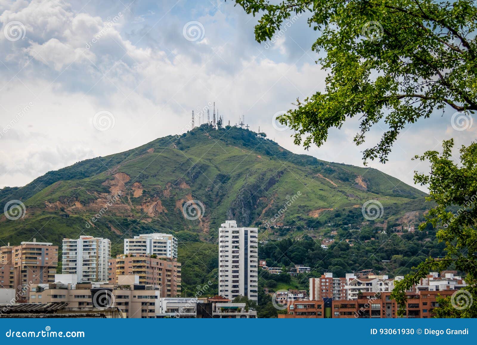 hill of three crosses cerro de las tres cruces and cali city view - cali, colombia