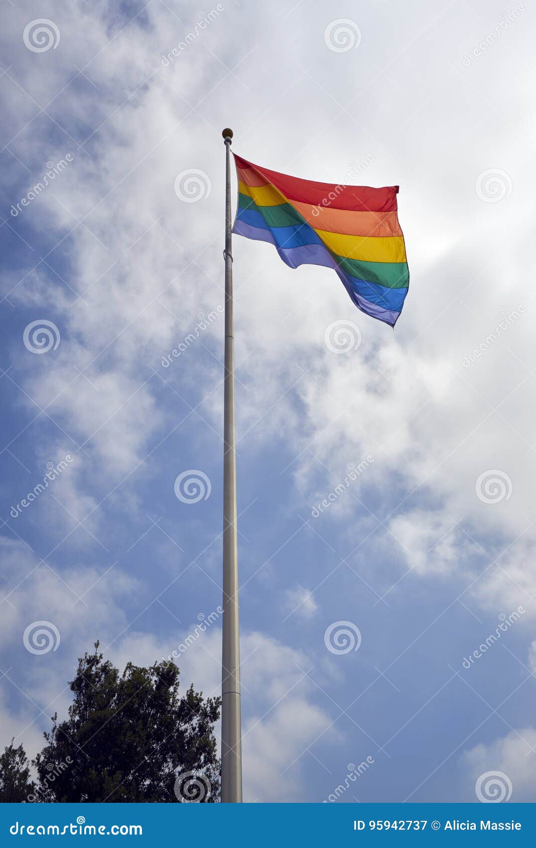 The Hillcrest Pride Flag Symbol of Love and Unity Stock Image Image
