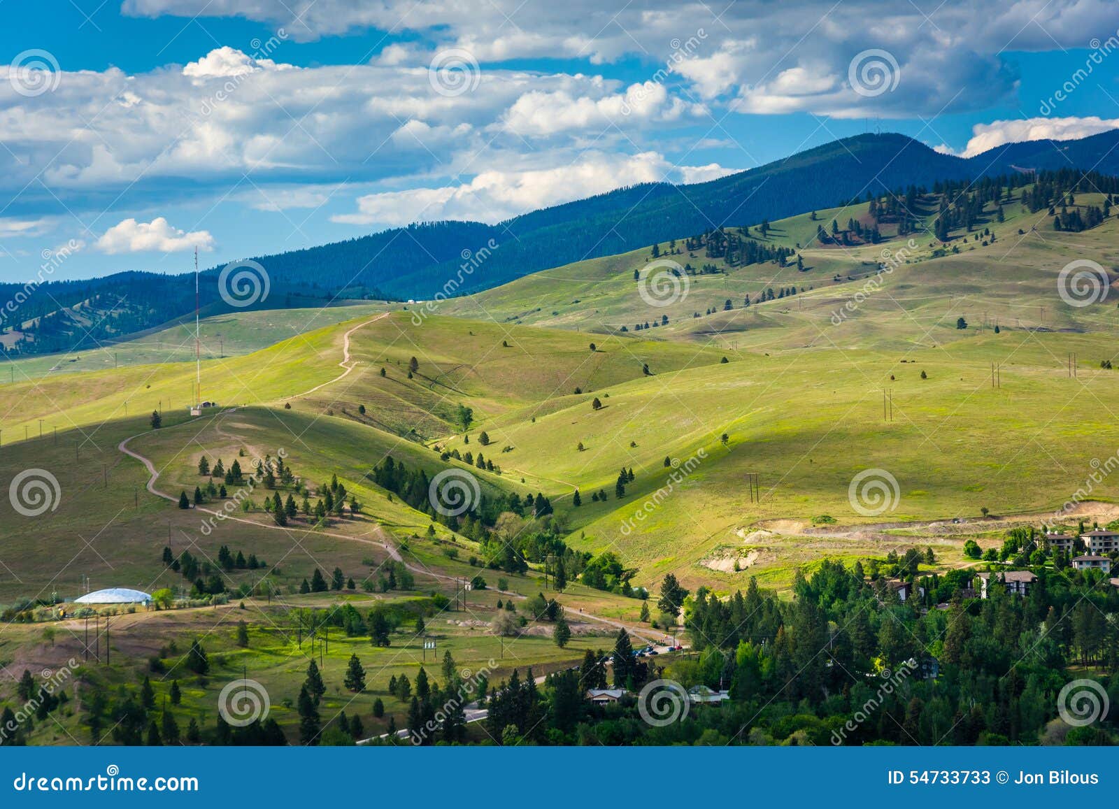 hills outside of missoula, seen from mount sentinel