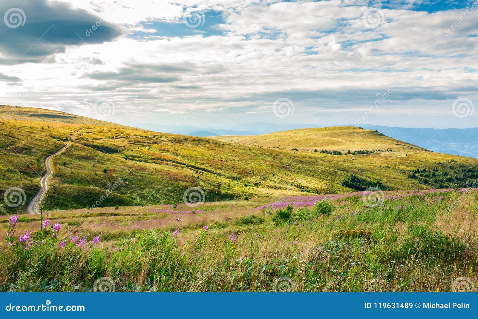hills of runa mountain in late summer