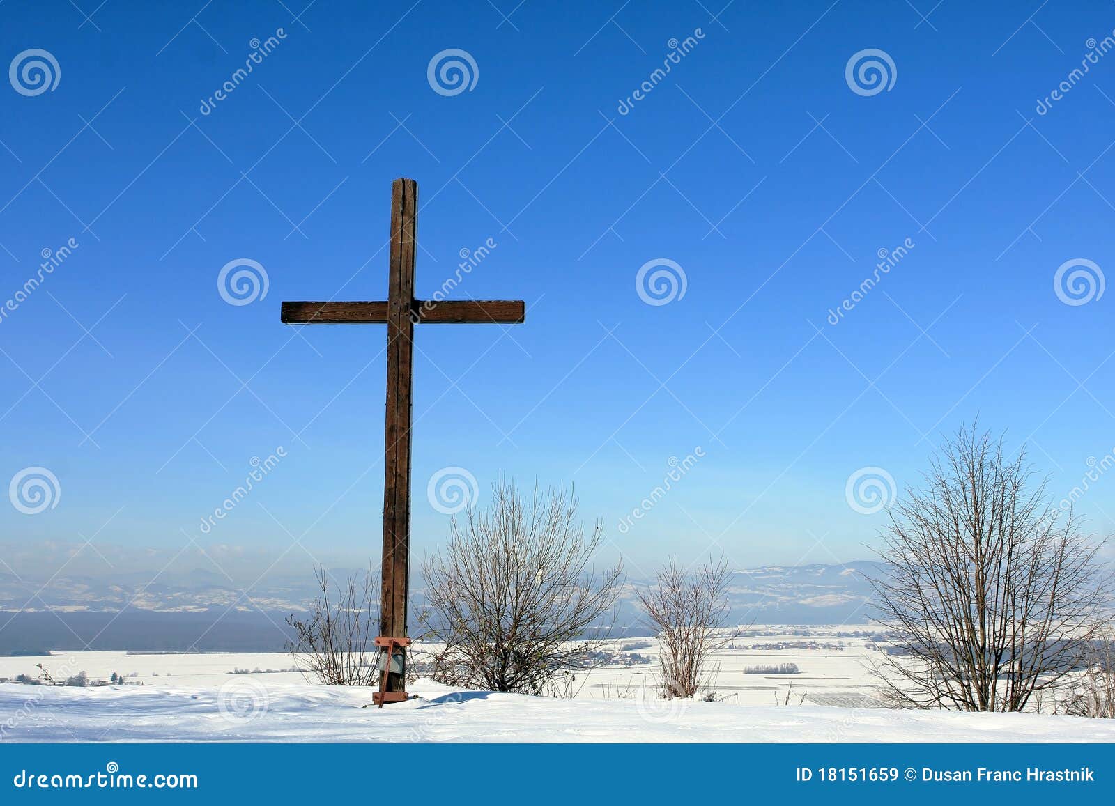 Hillside cross stock image. Image of religious, hillside 18151659