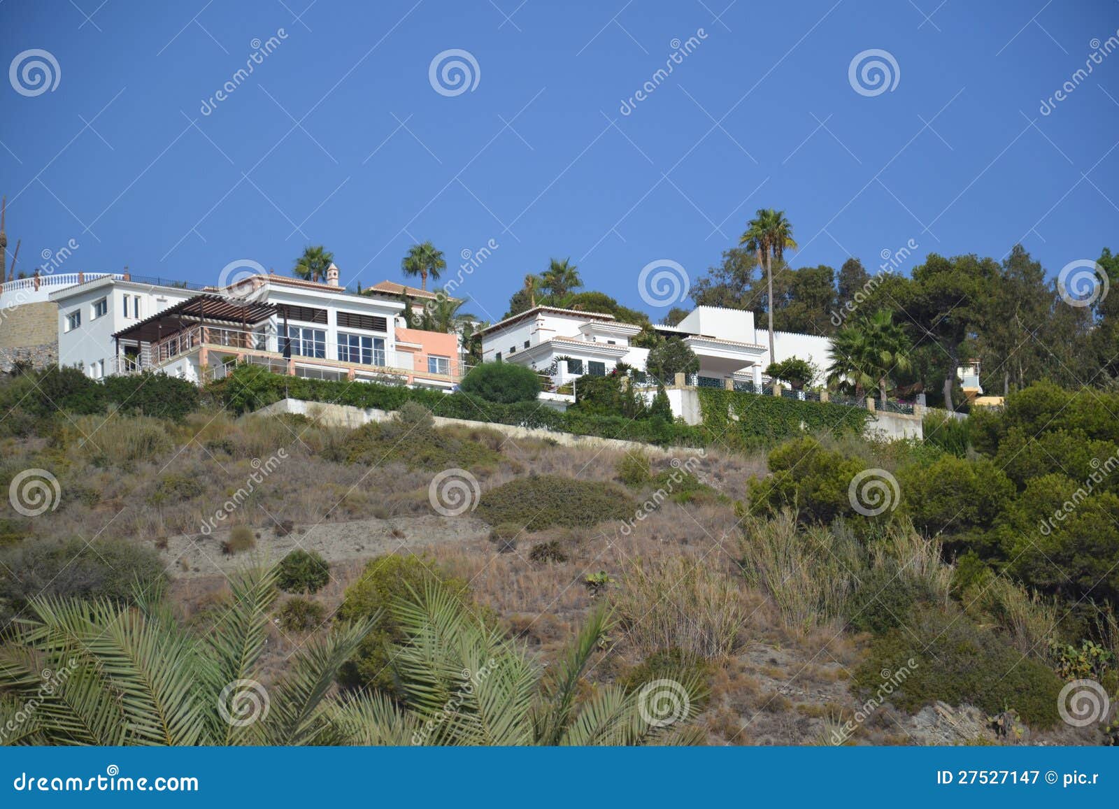 Hillside villas stock image. Image of pine 27527147