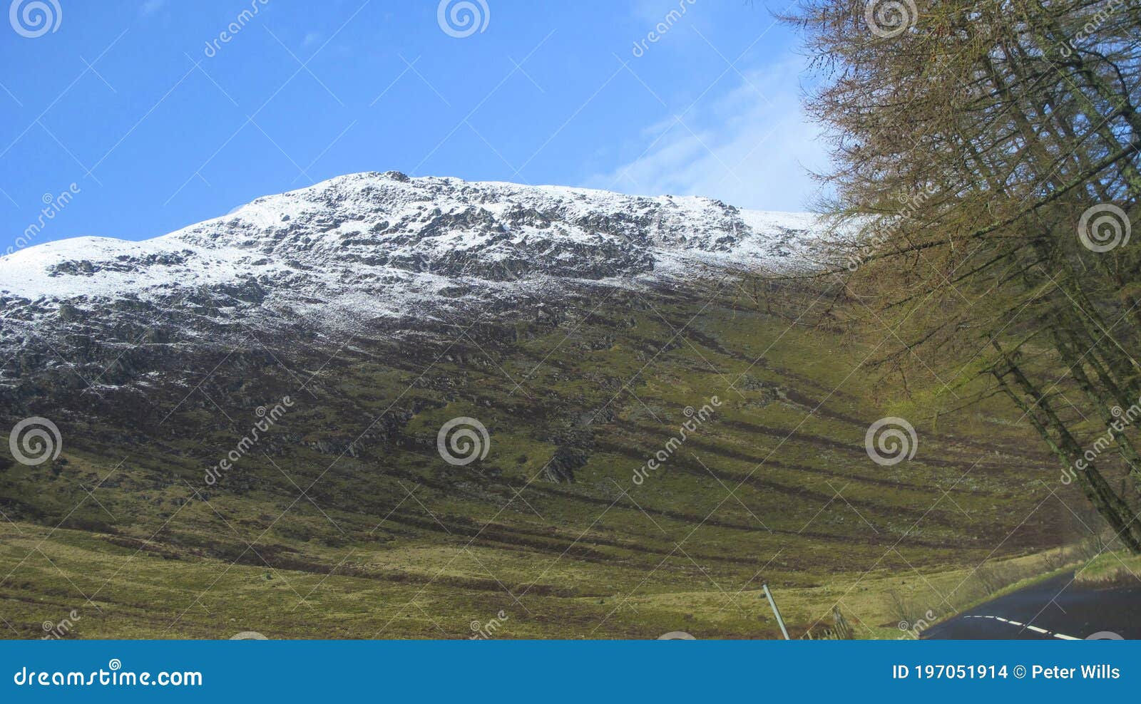 hillsides while driving in scotland