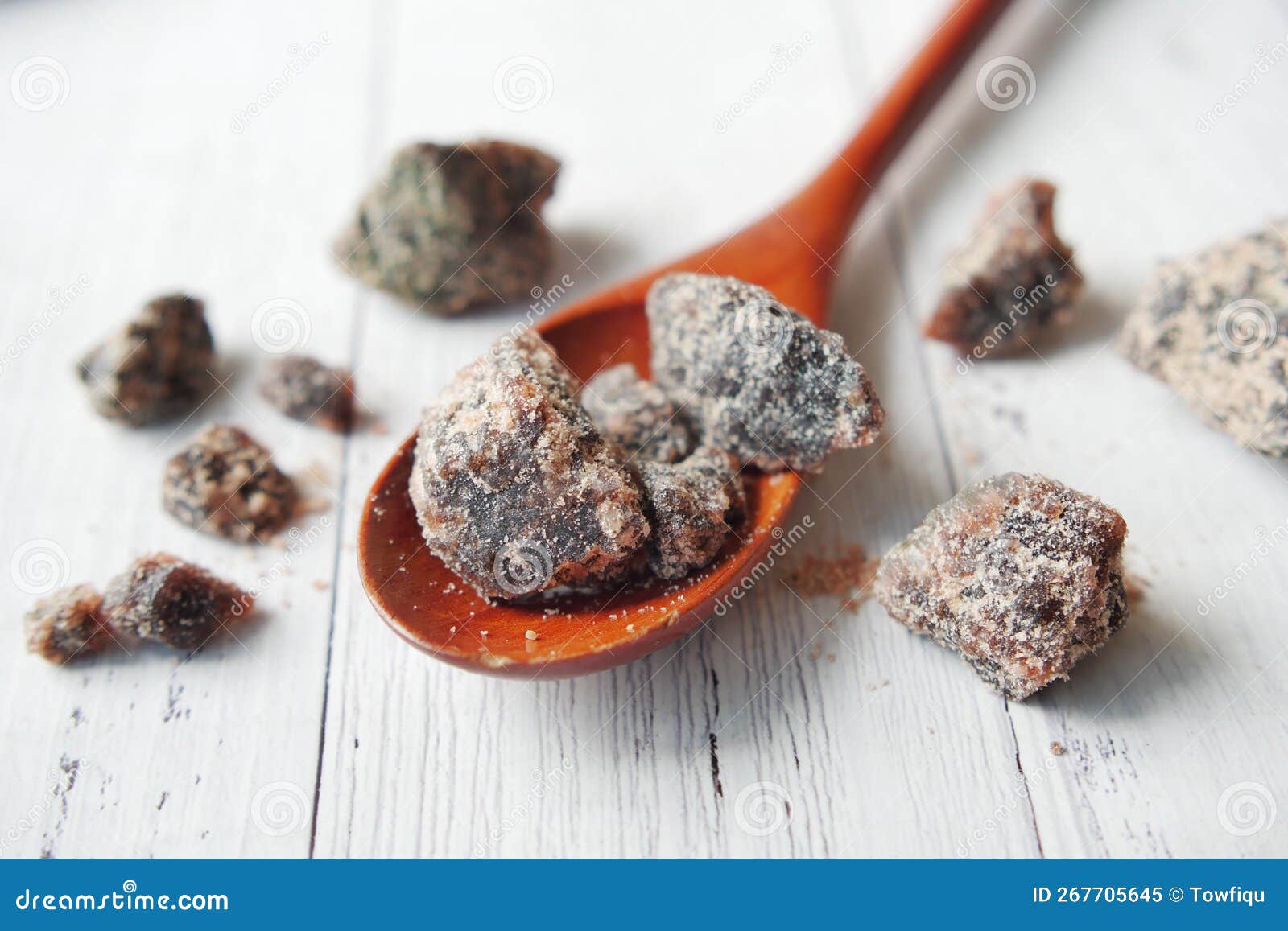 Himalayan Black Salt Rock Crystals, Kala Namak in a Container on Table