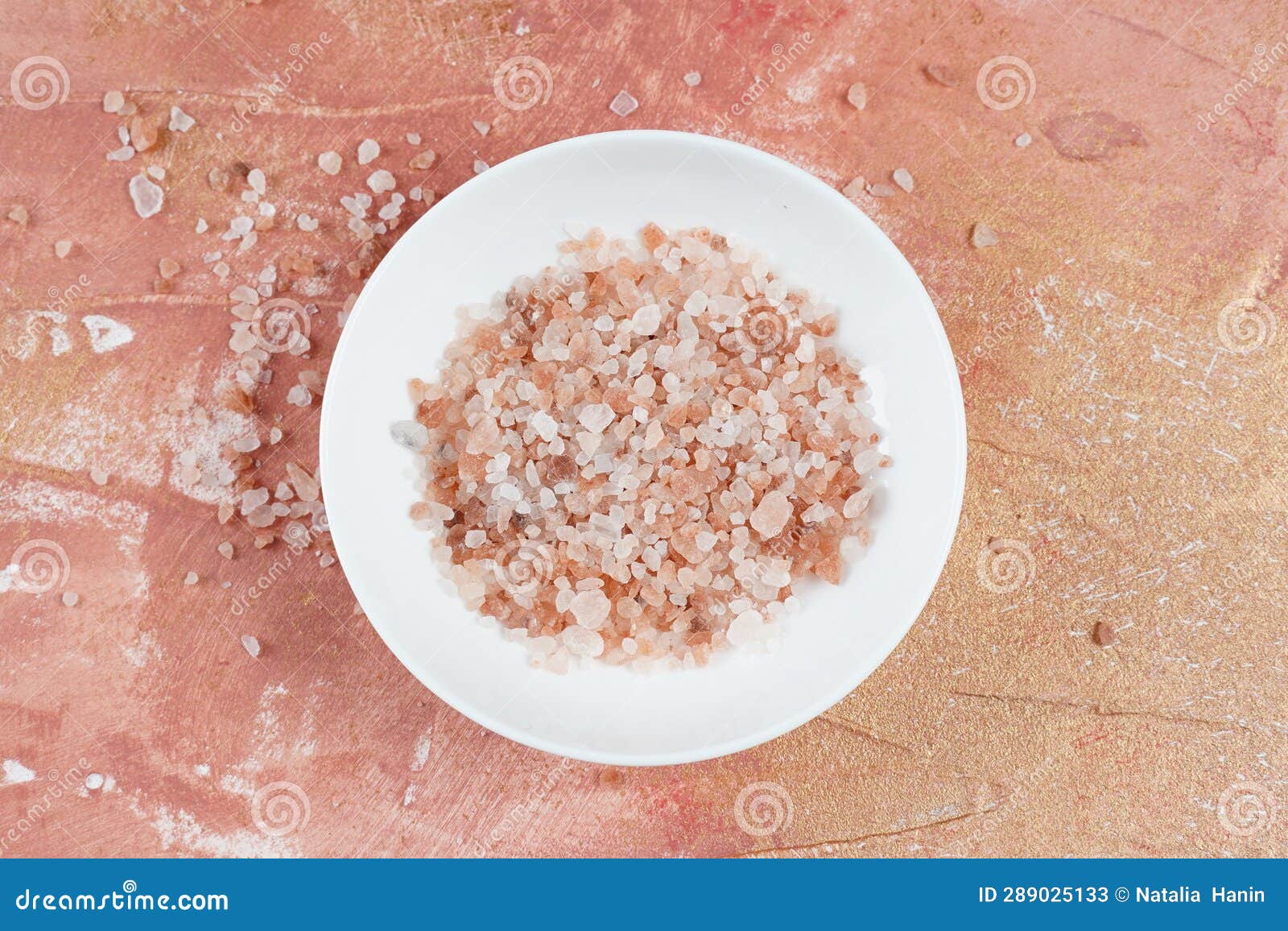 Himalayan Pink Salt Crystals in a Bowl Stock Image Image of beauty