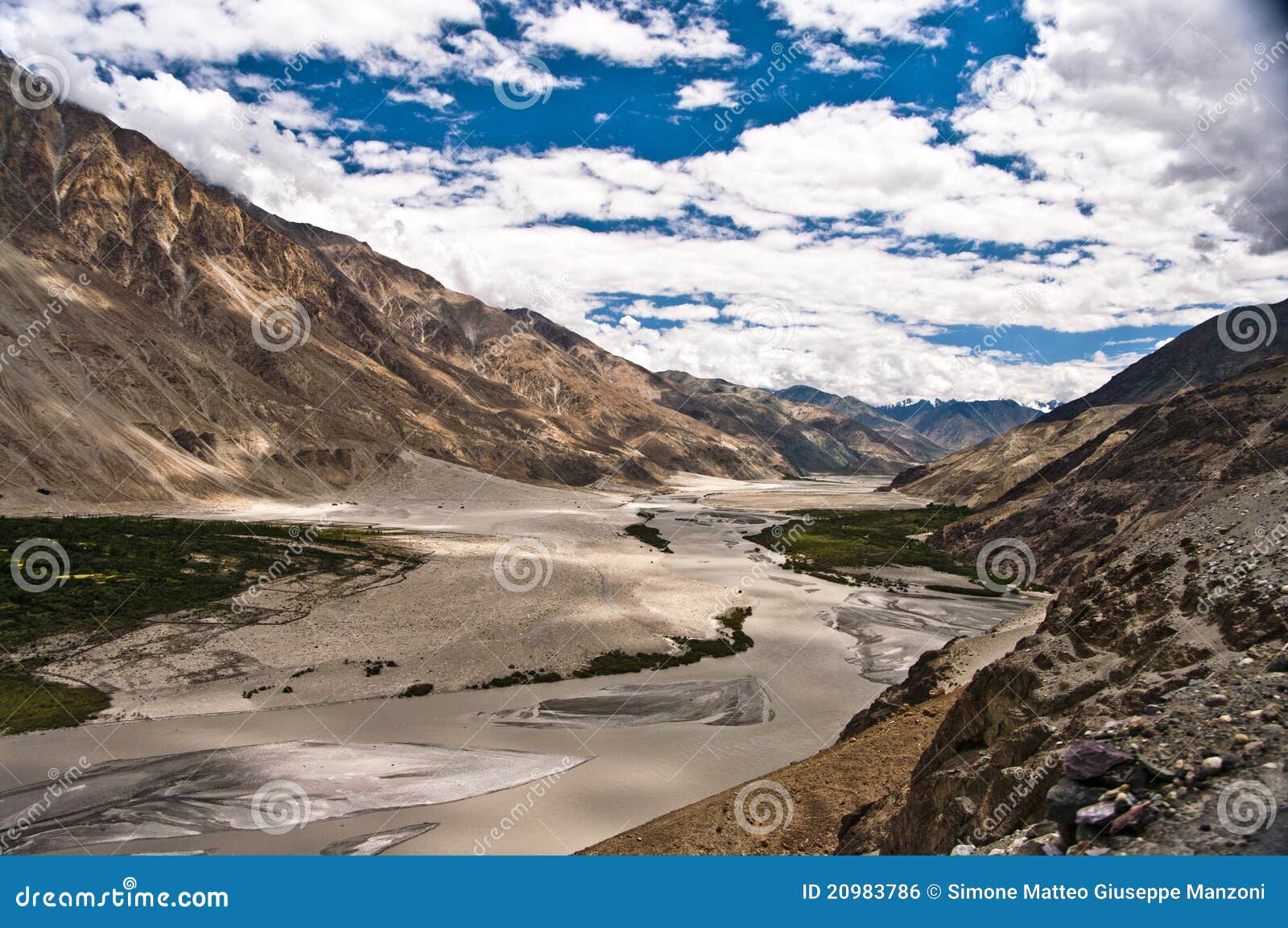 himalayan valley, ladakh, india