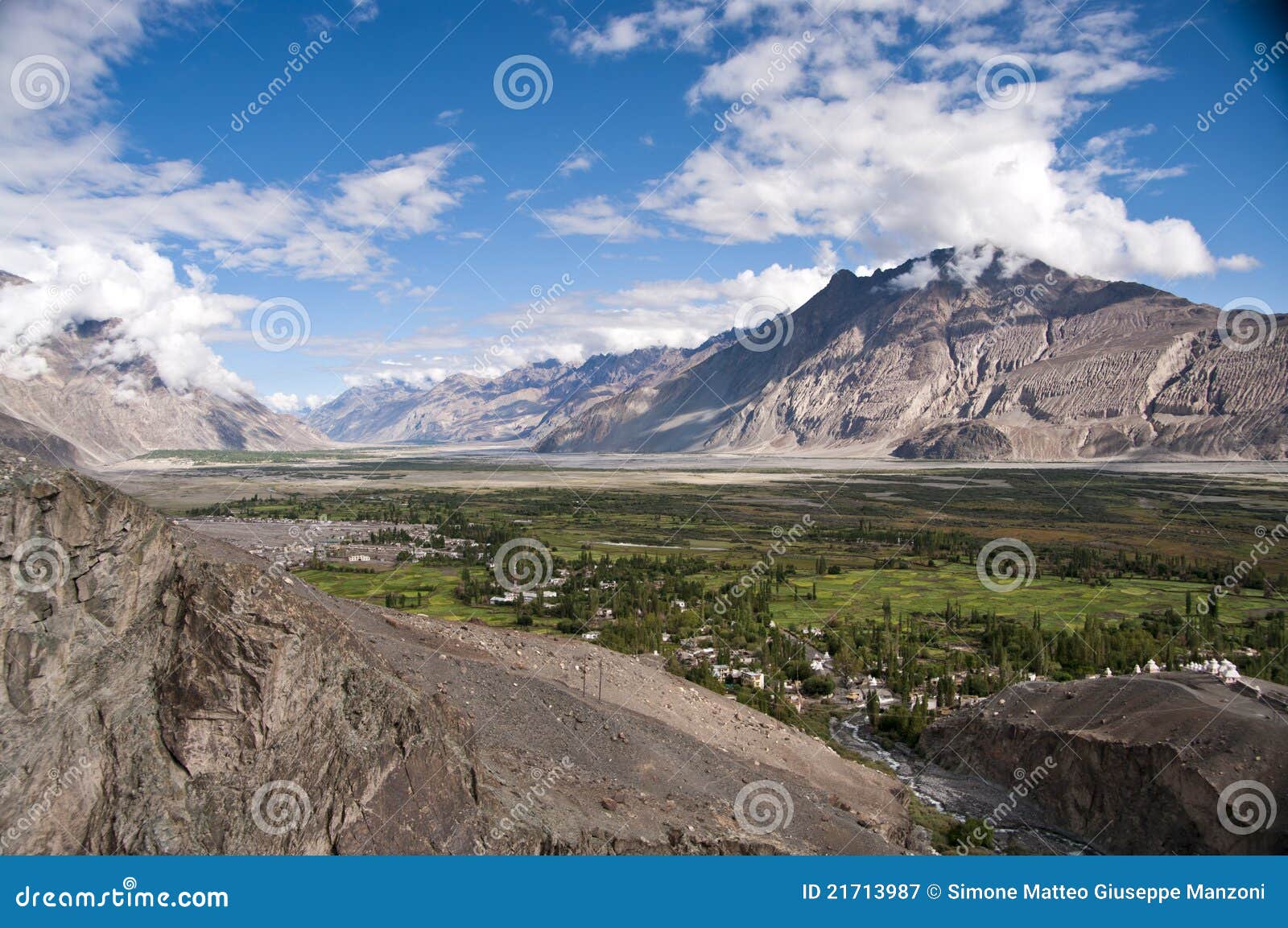 himalayan valley, ladakh, india
