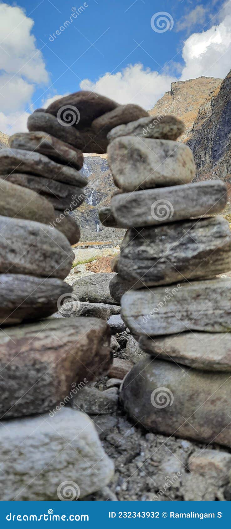 himalayas rupin waterfall on a different view