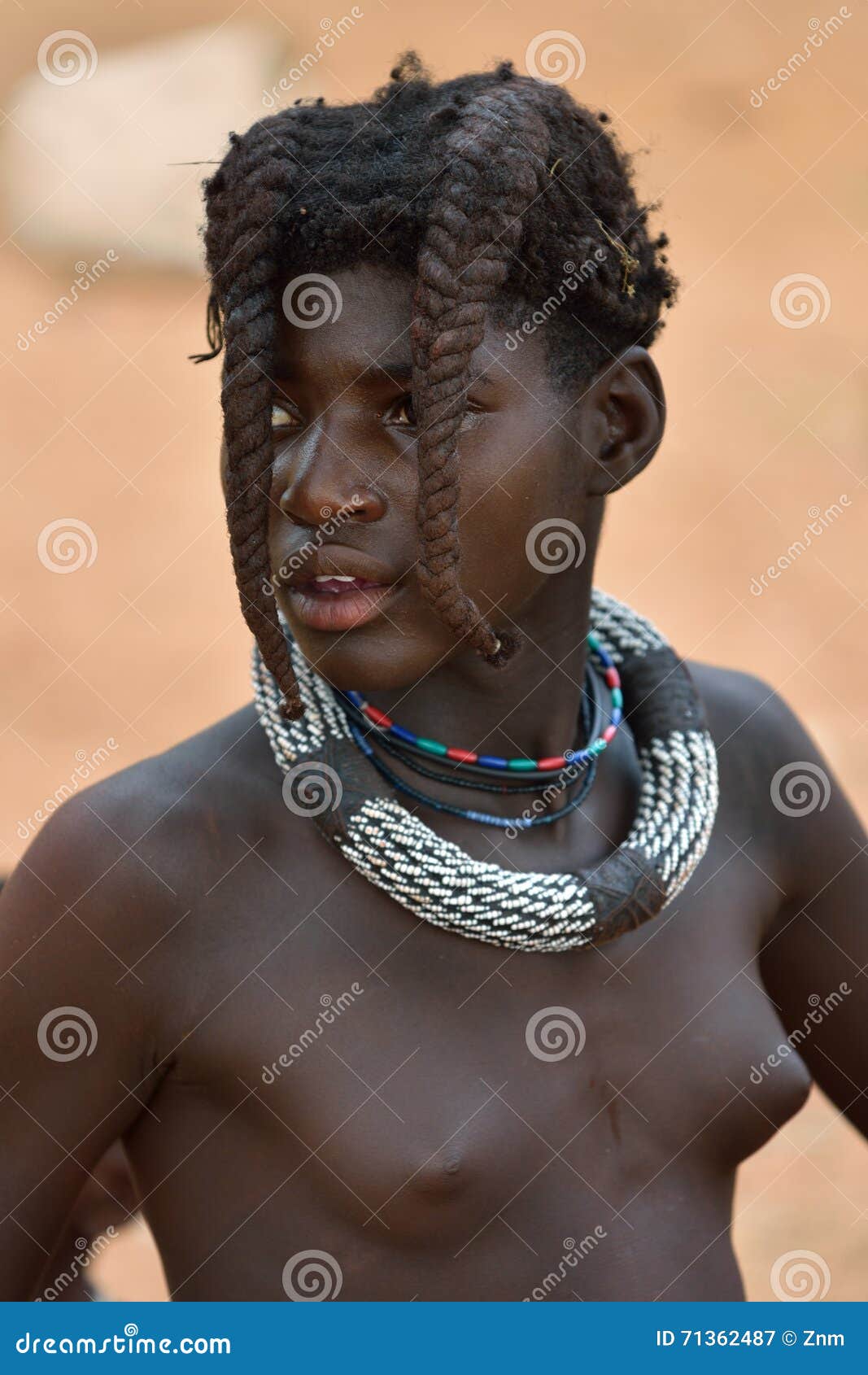 Himba Girl Portrait Namibia Editorial Photography Image Of Front 