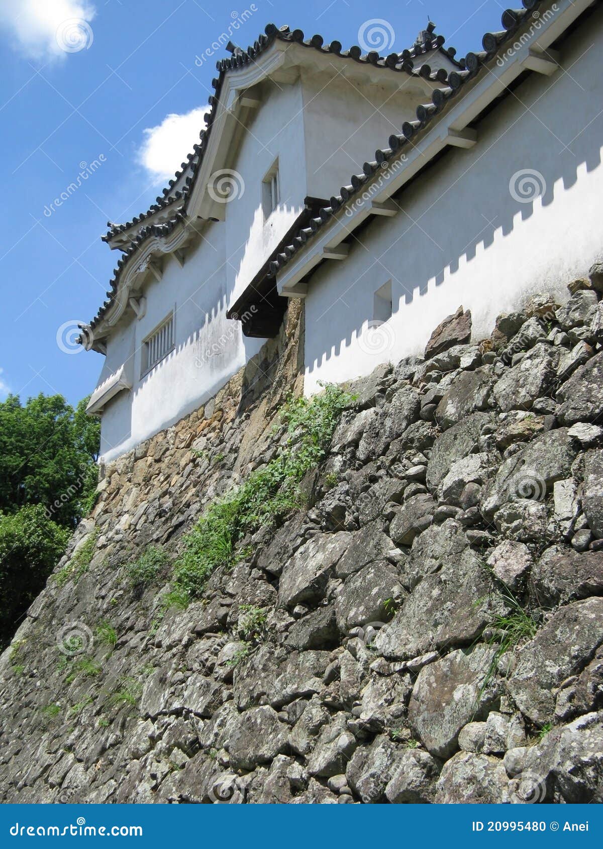 Himeji Castle Defensive Wall and Tower Stock Photo Image of tower