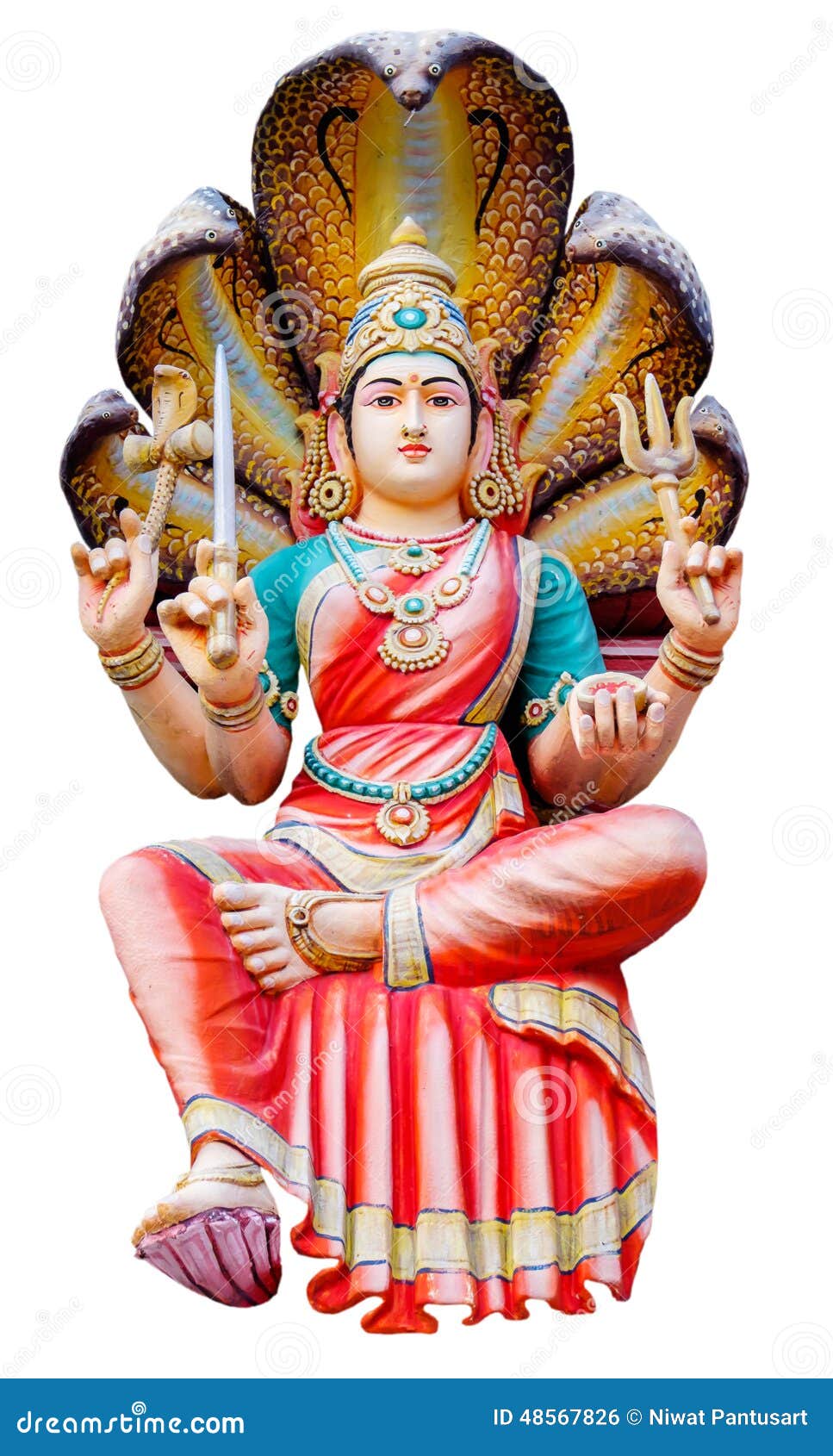 Hindische GottStatuen an Einem Hindischen Tempel Stockfoto Bild von