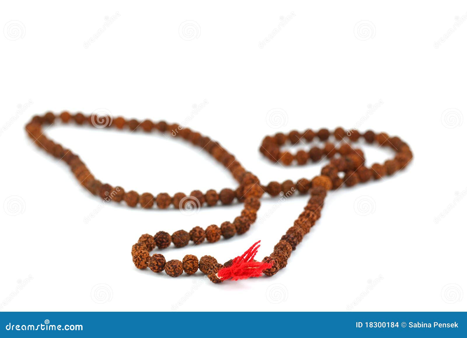 Hindu and Buddhist Prayer Beads Garland on White Stock Photo Image of