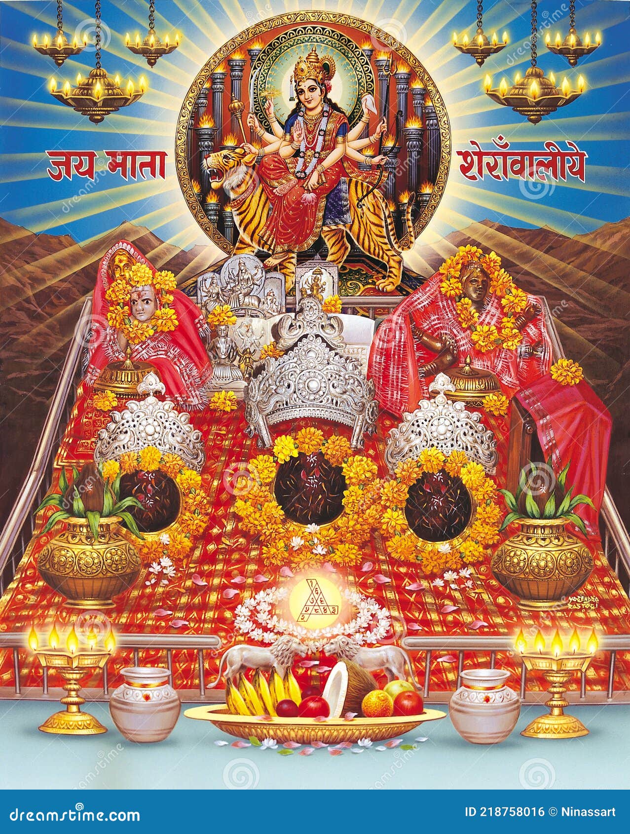 Jai Mata Di, Goddess Durga Stock Photography from a Printing House Stock Illustration - Illustration of indian, pooja: 218758016 Jai Mata Di, Goddess Durga Stock Photography from a Printing House Stock Illustration - Illustration of indian, pooja: 218758016