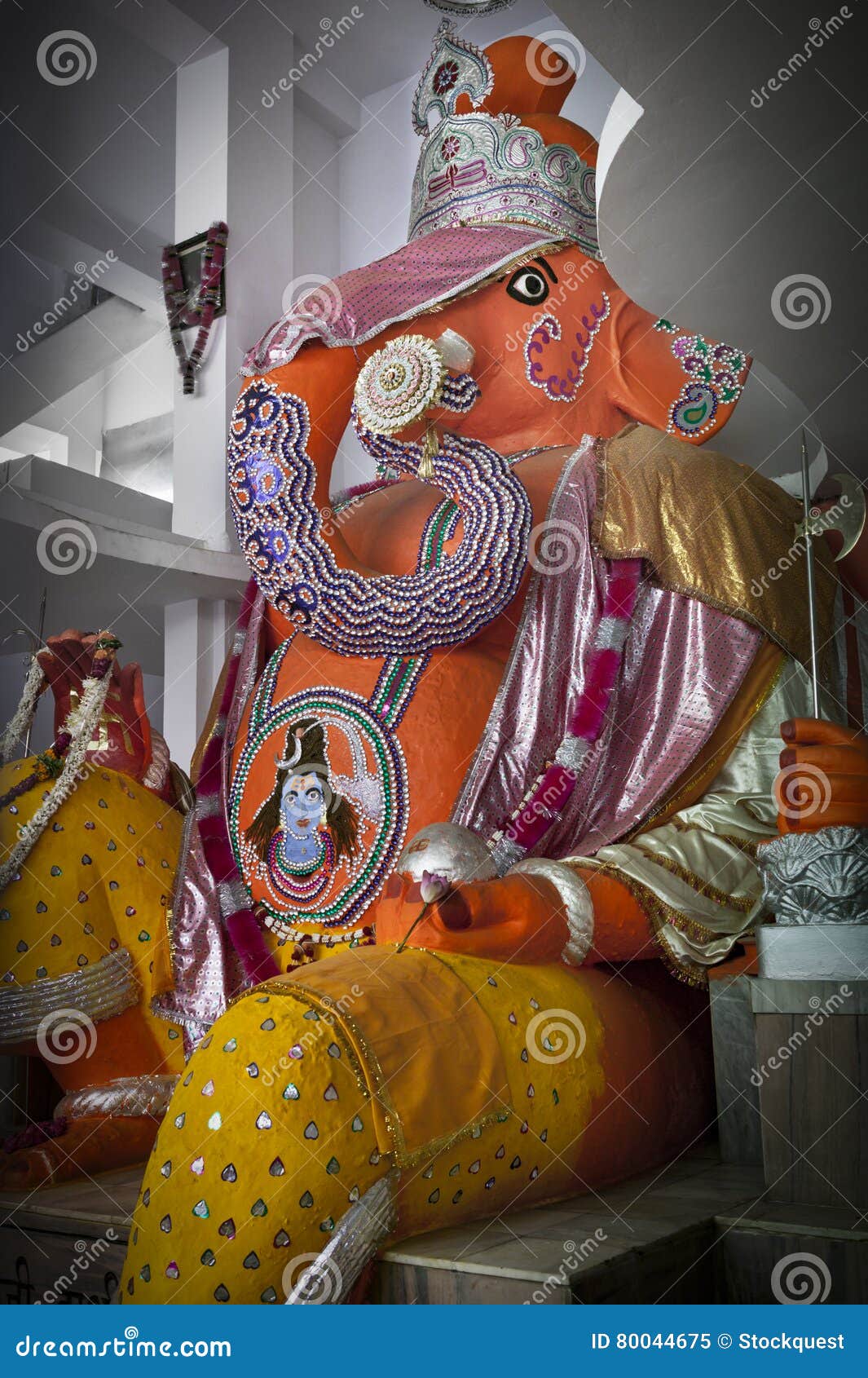 Hindu Ganesh Shrine stock image. Image of indian, yellow - 80044675