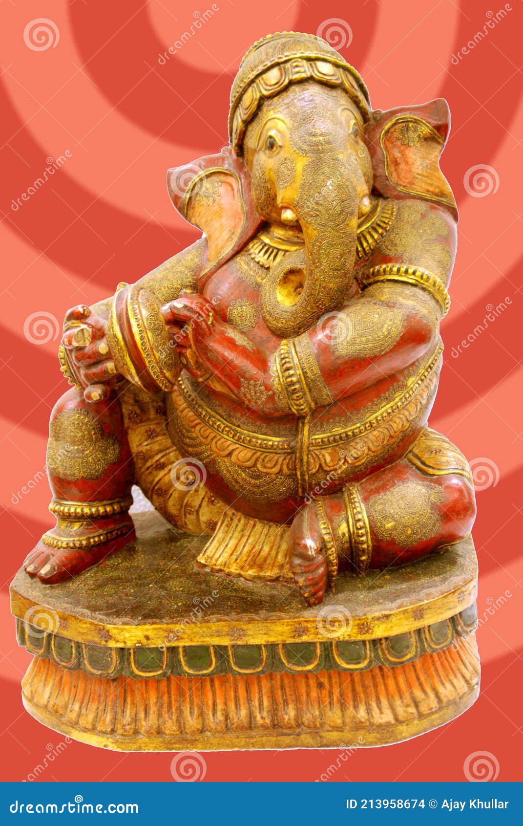The Hindu God Ganesha Statue Stock Photo - Image of detail, city ...