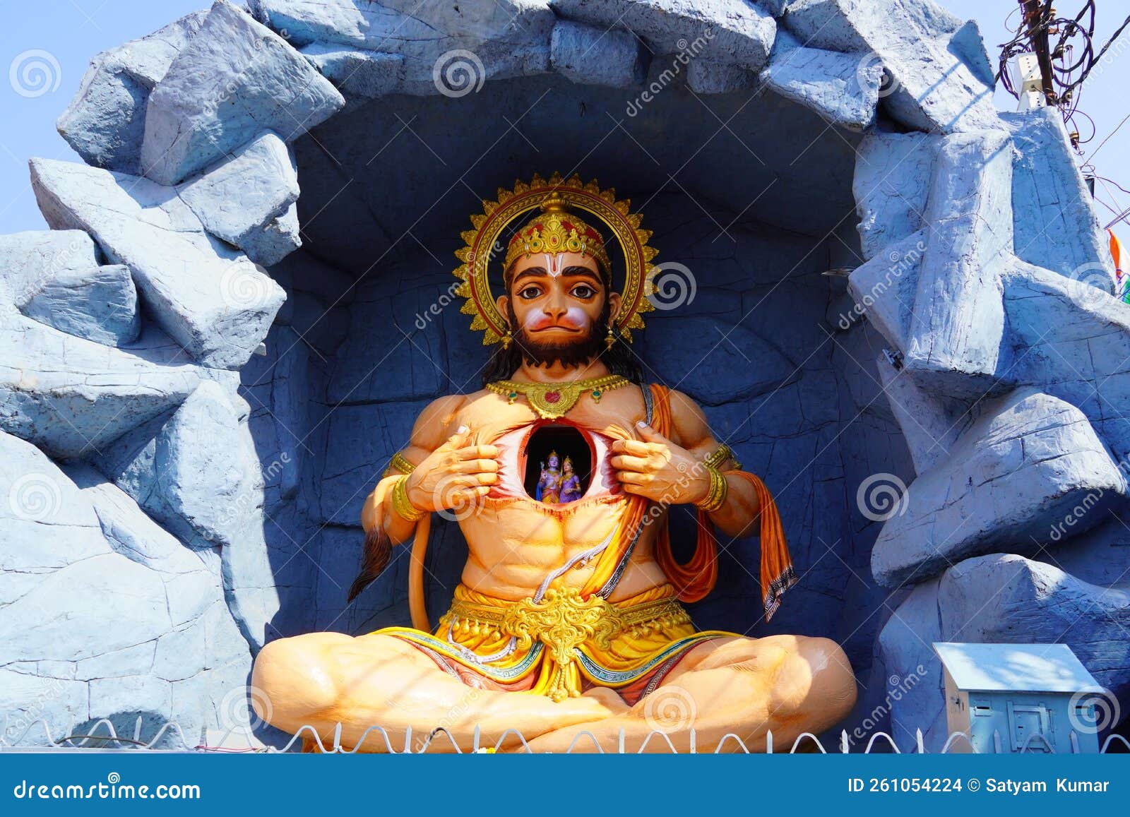 Hindu God Hanuman Images with Ram and Sita Stock Photo - Image of ...
