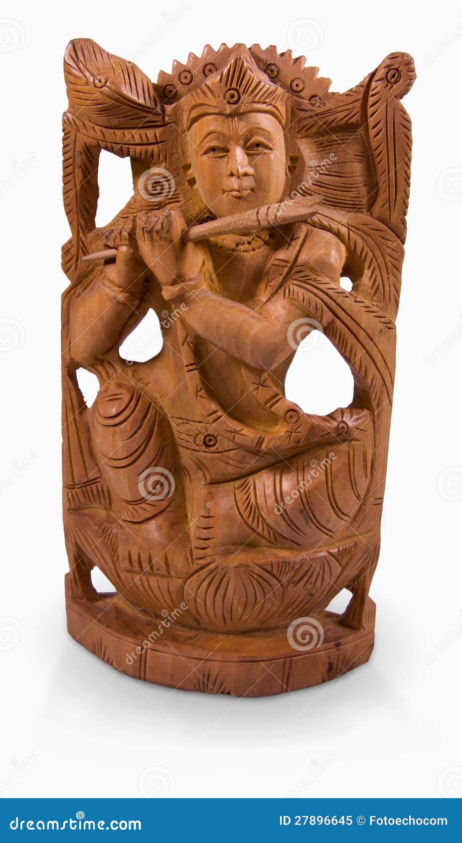 Hindu God Krishna Playing the Flute Stock Image Image of pooja