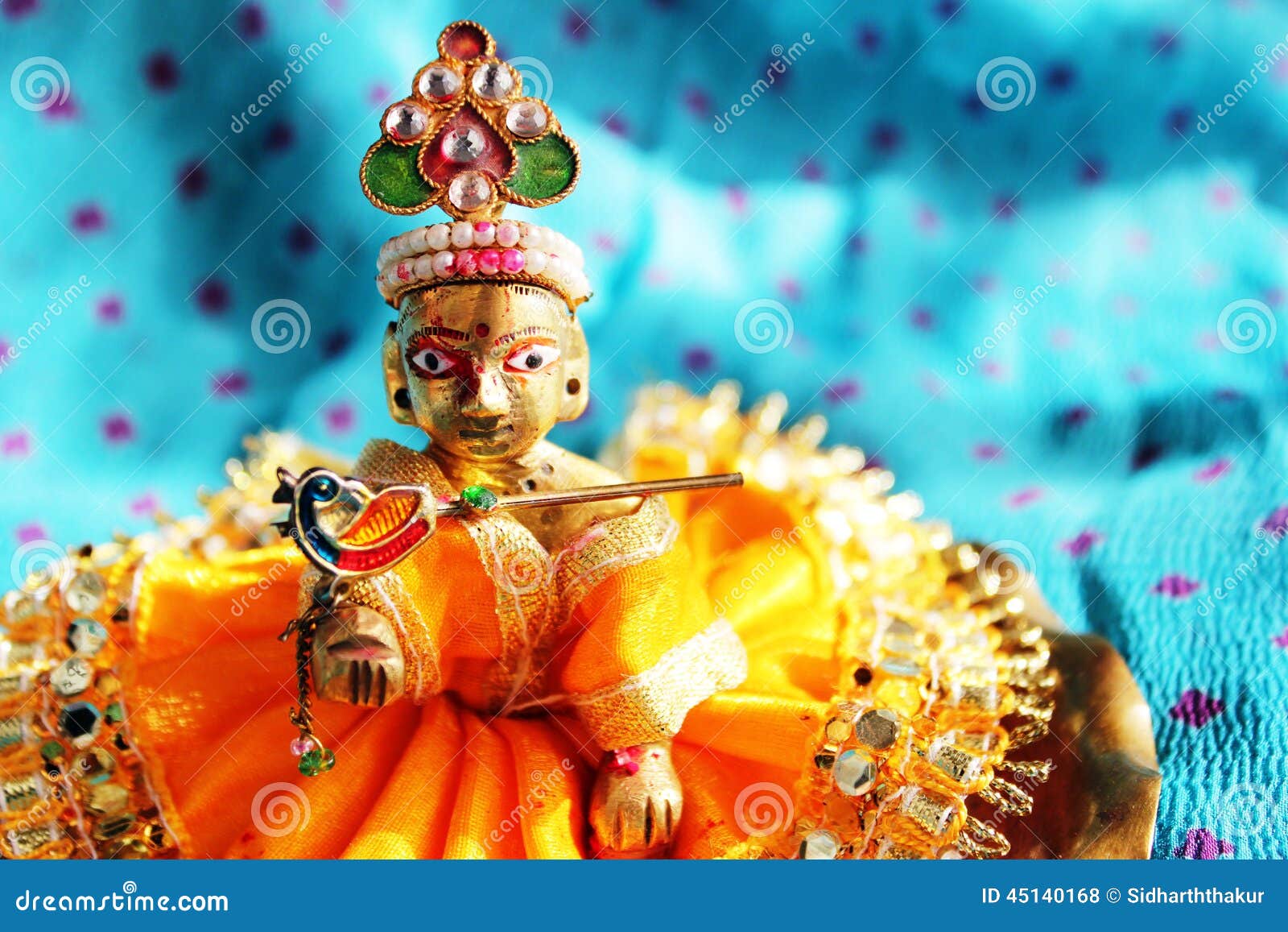 Hindu God Lord Krishna stock photo. Image of kanha, idol - 45140168