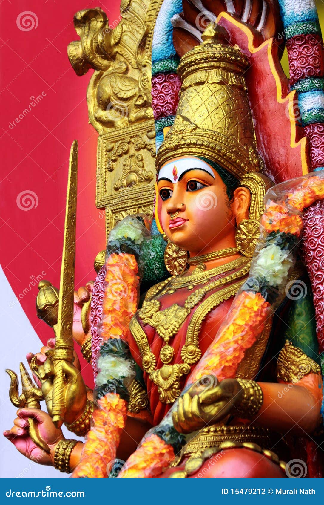 Hindu Goddess Amman stock photo. Image of tradtional - 15479212