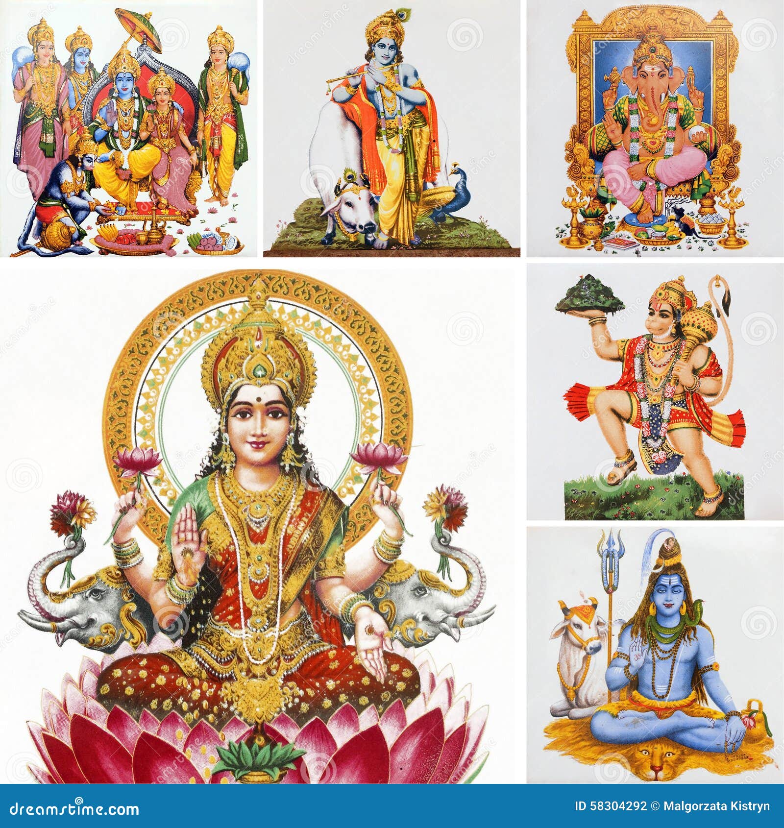 hindu gods collage