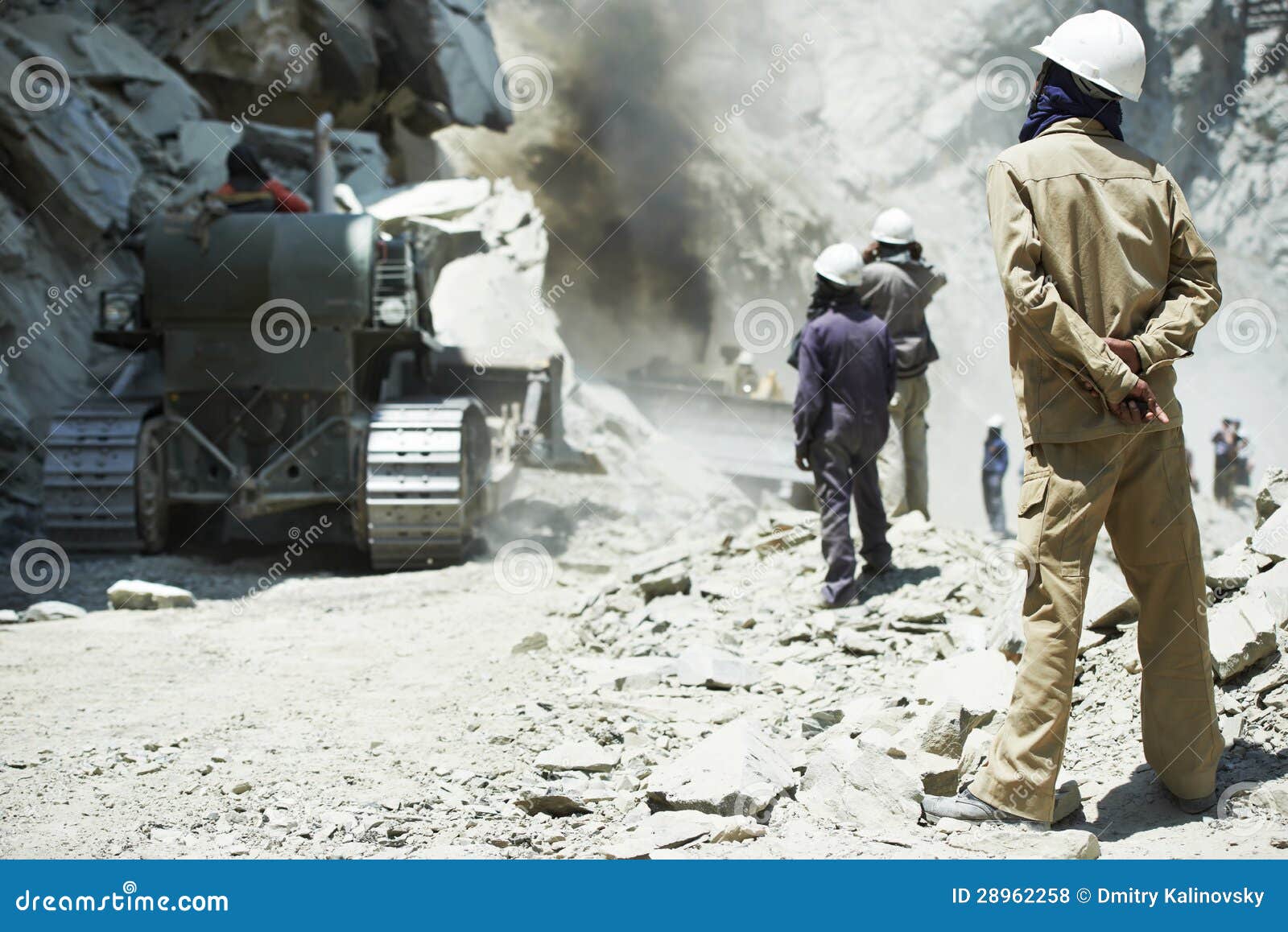 Hindu Indian Builders Workers at Construction Site Stock Photo Image