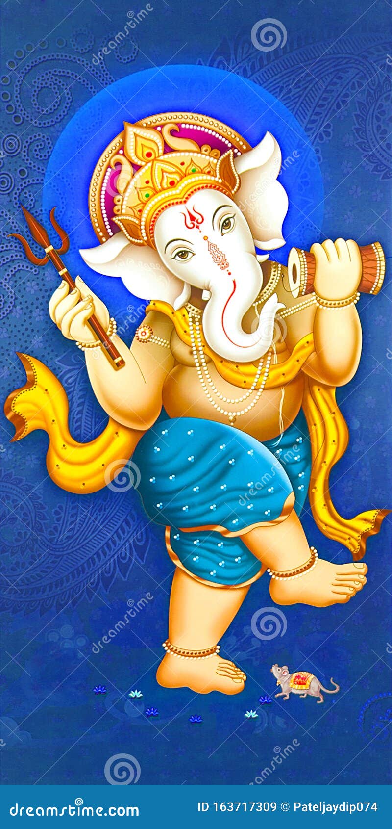 Hindu Lord Ganesha Texture Wallpaper Background Stock Image ...