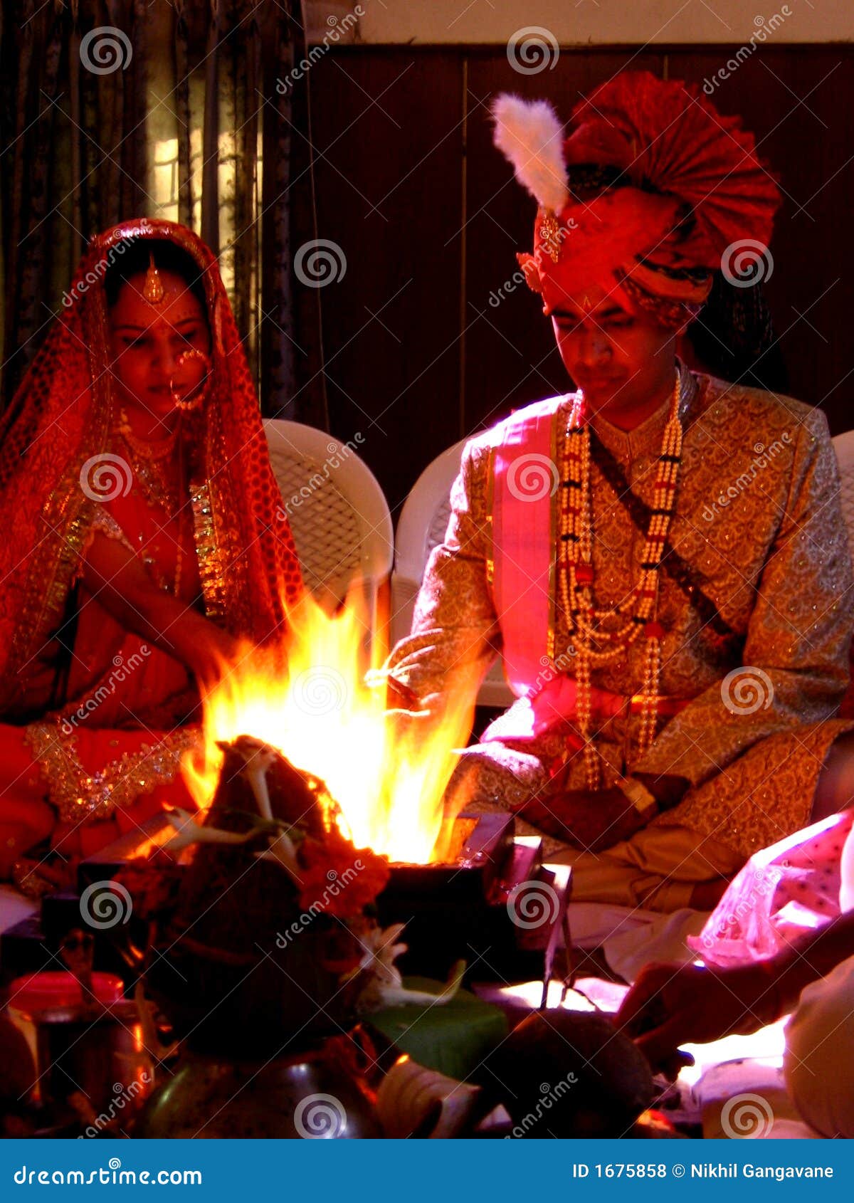 Hindu Marriage Couple stock photo. Image of devote, colourful ...