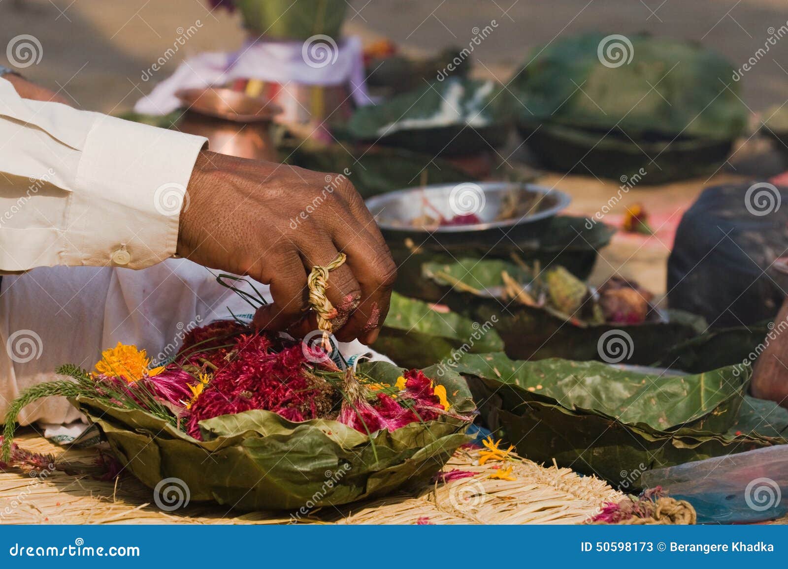 hindu priest's hand during shivaratri festival, nepal